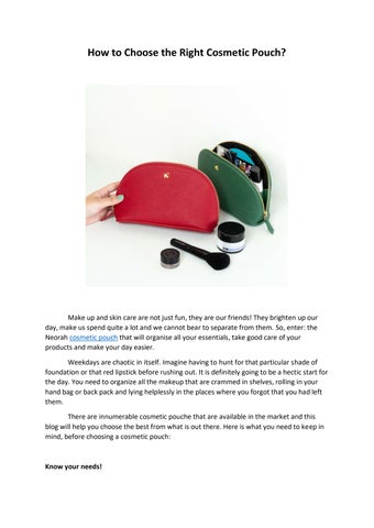 How to Choose the Right Cosmetic Pouch? by Pratyush Issuu