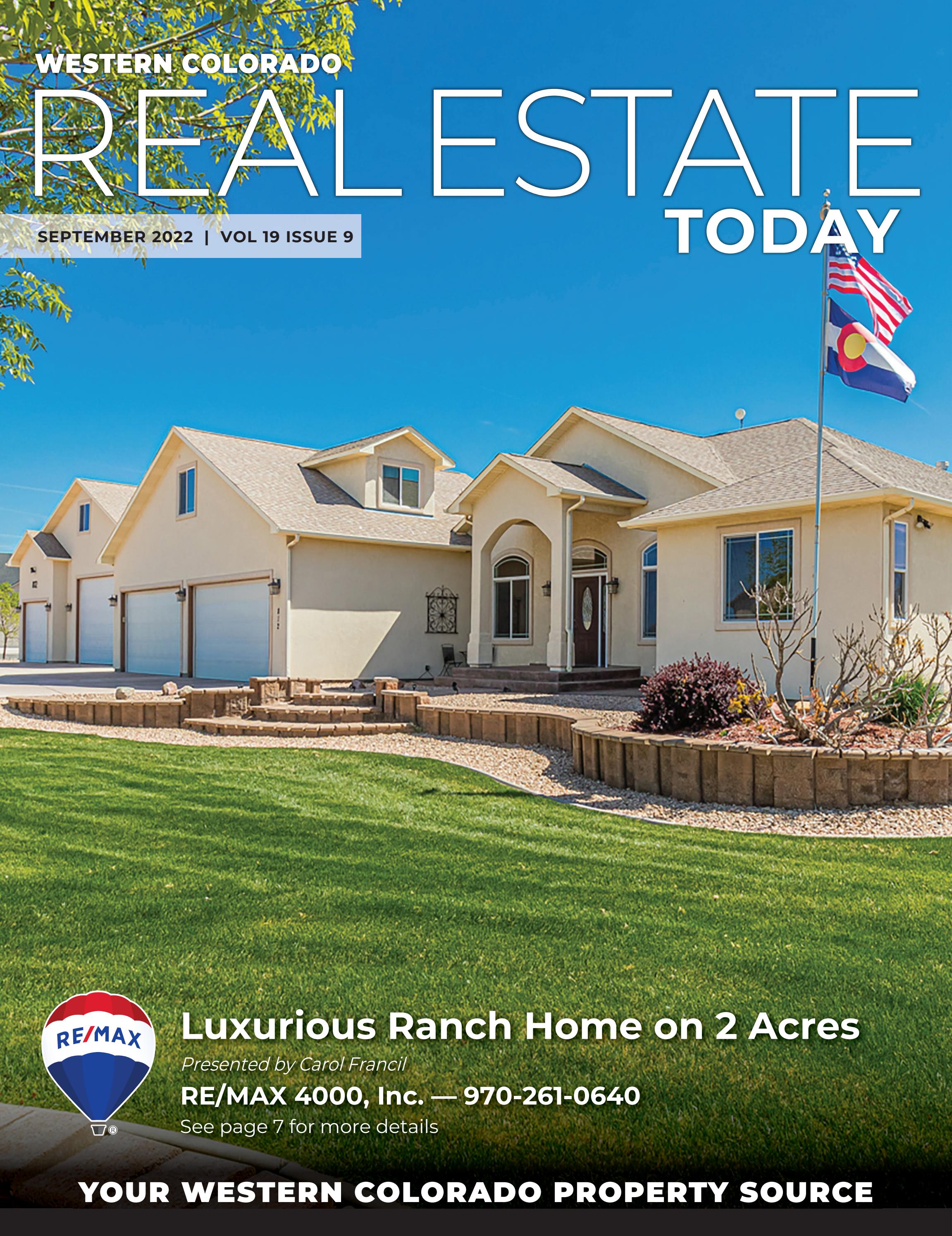 Western Colorado Real Estate Today September 2022 By Real Estate Today 