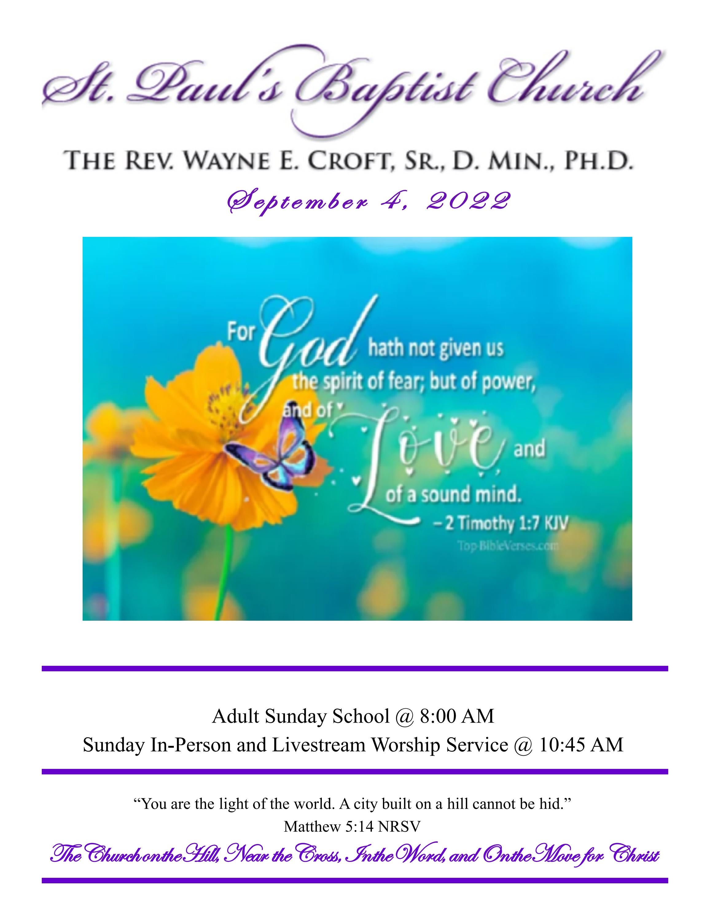 Bulletin for 09042022 by SPBC Issuu