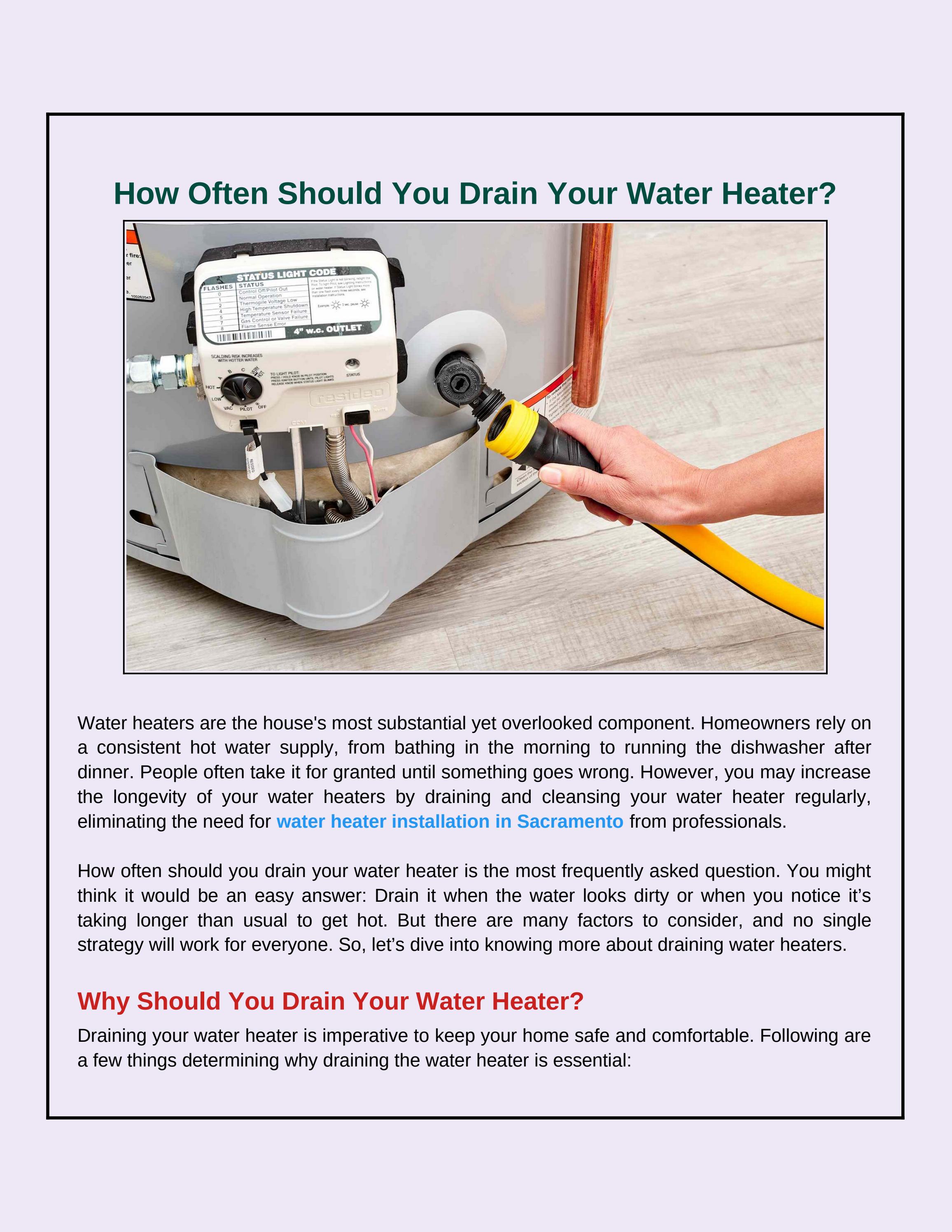 How Frequently Should a Water Heater Be Drained? by Heald Mechanical