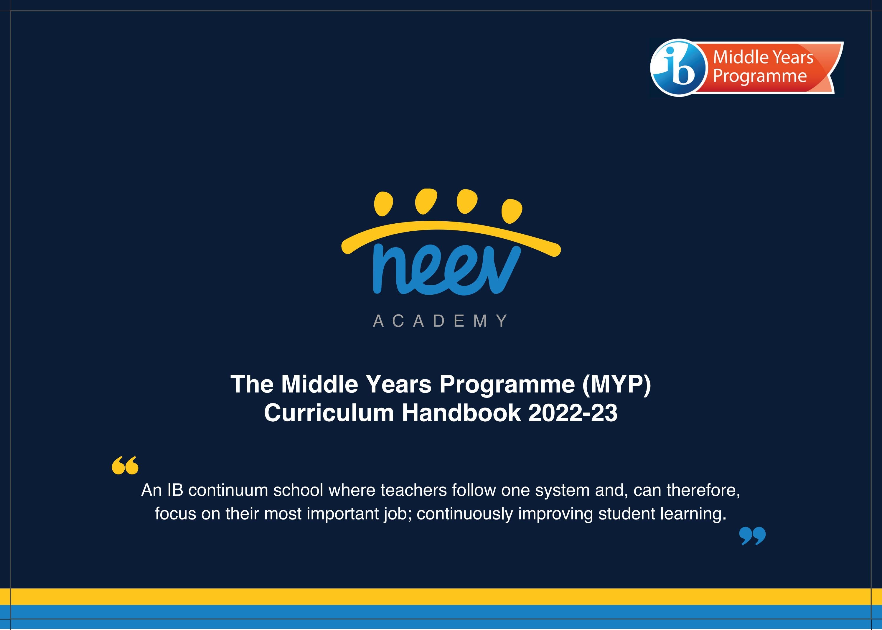 MYP Handbook 2022 By Neev Schools Issuu