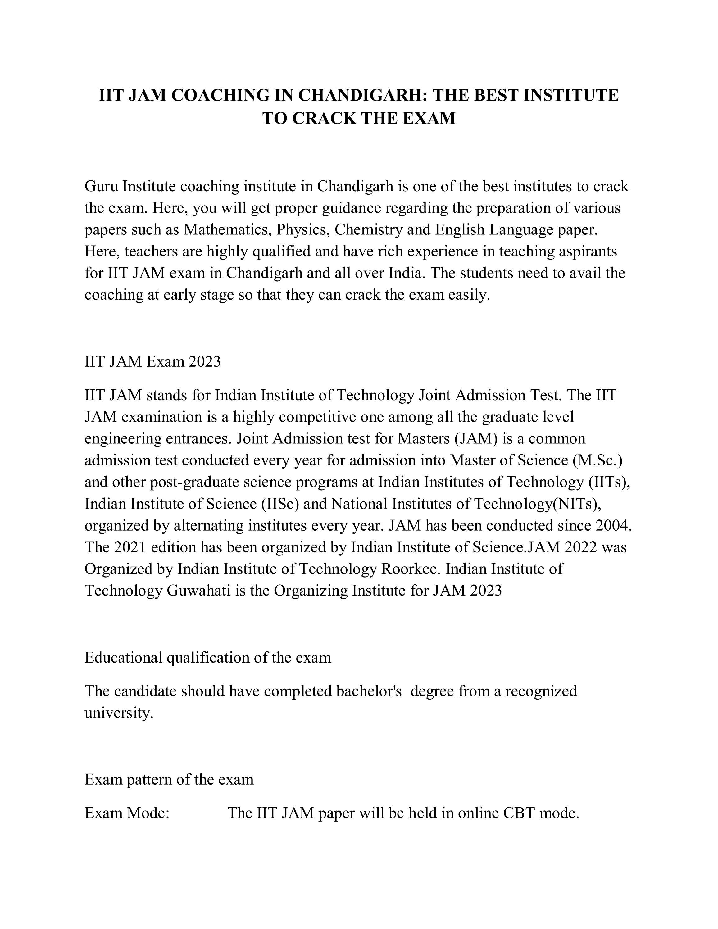 IITJAM Coaching in Chandigarh by guru chandigarh Issuu