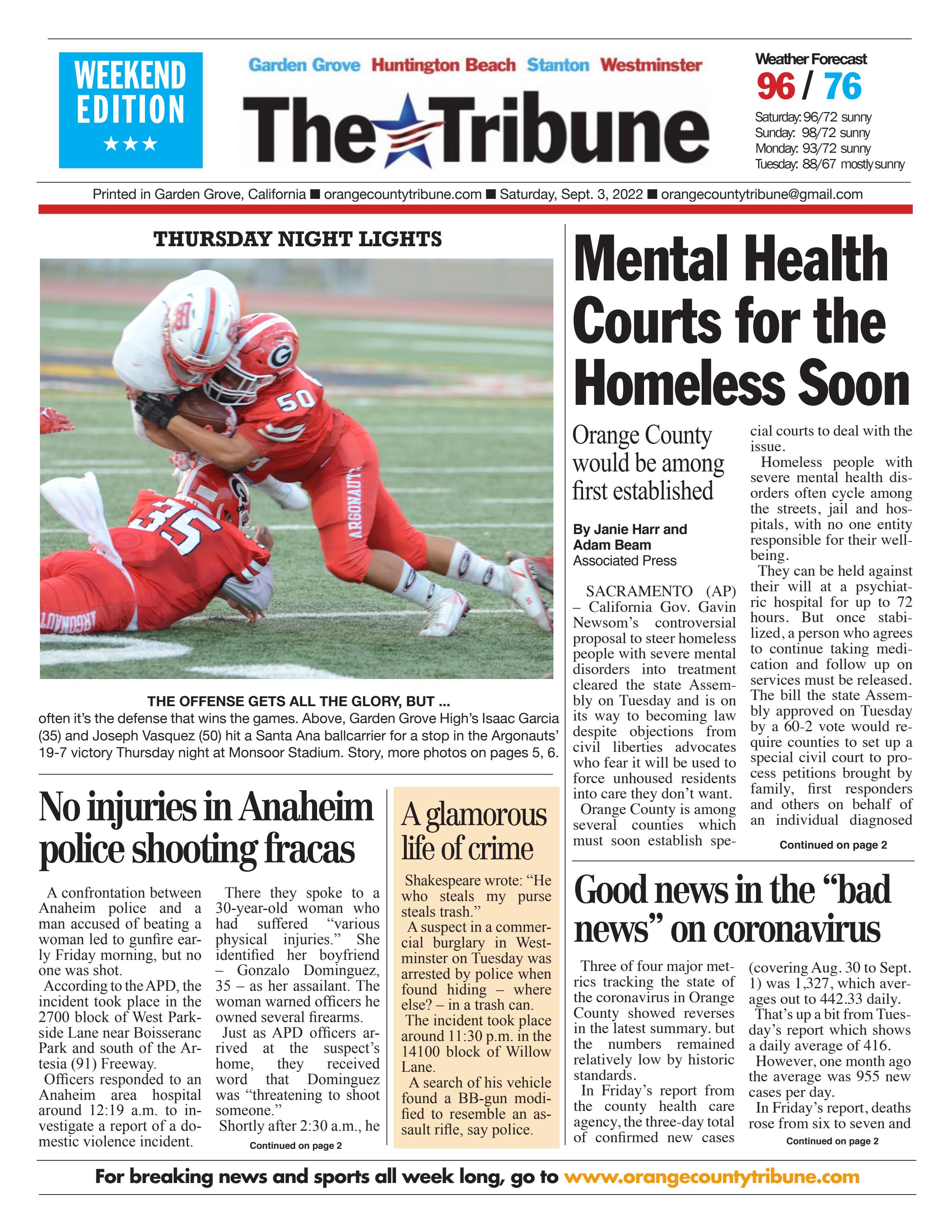 The Orange County Tribune Sept 3 2022 By Orangecountytribune Issuu