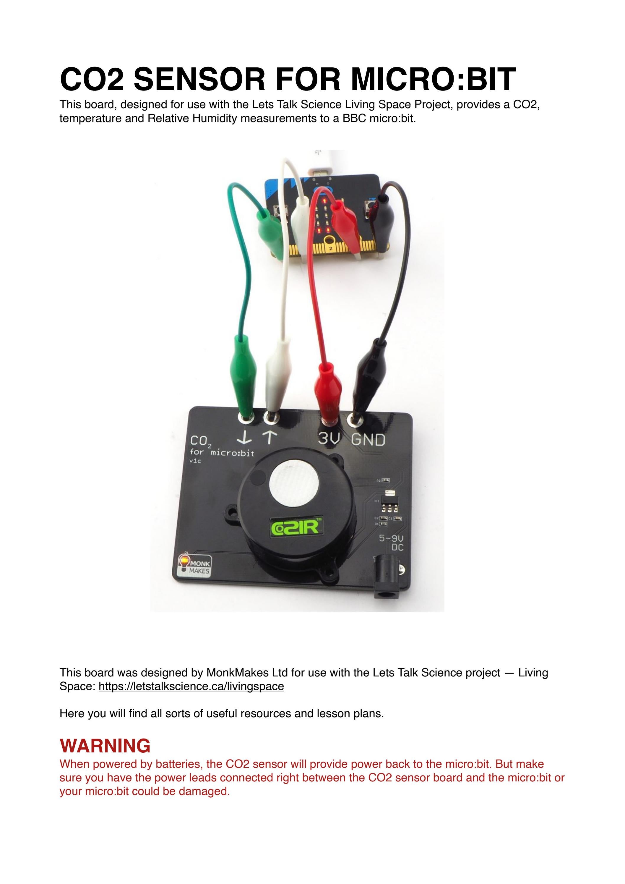 CO2 sensor for microbit by ETC Educational Technology Connection (HK