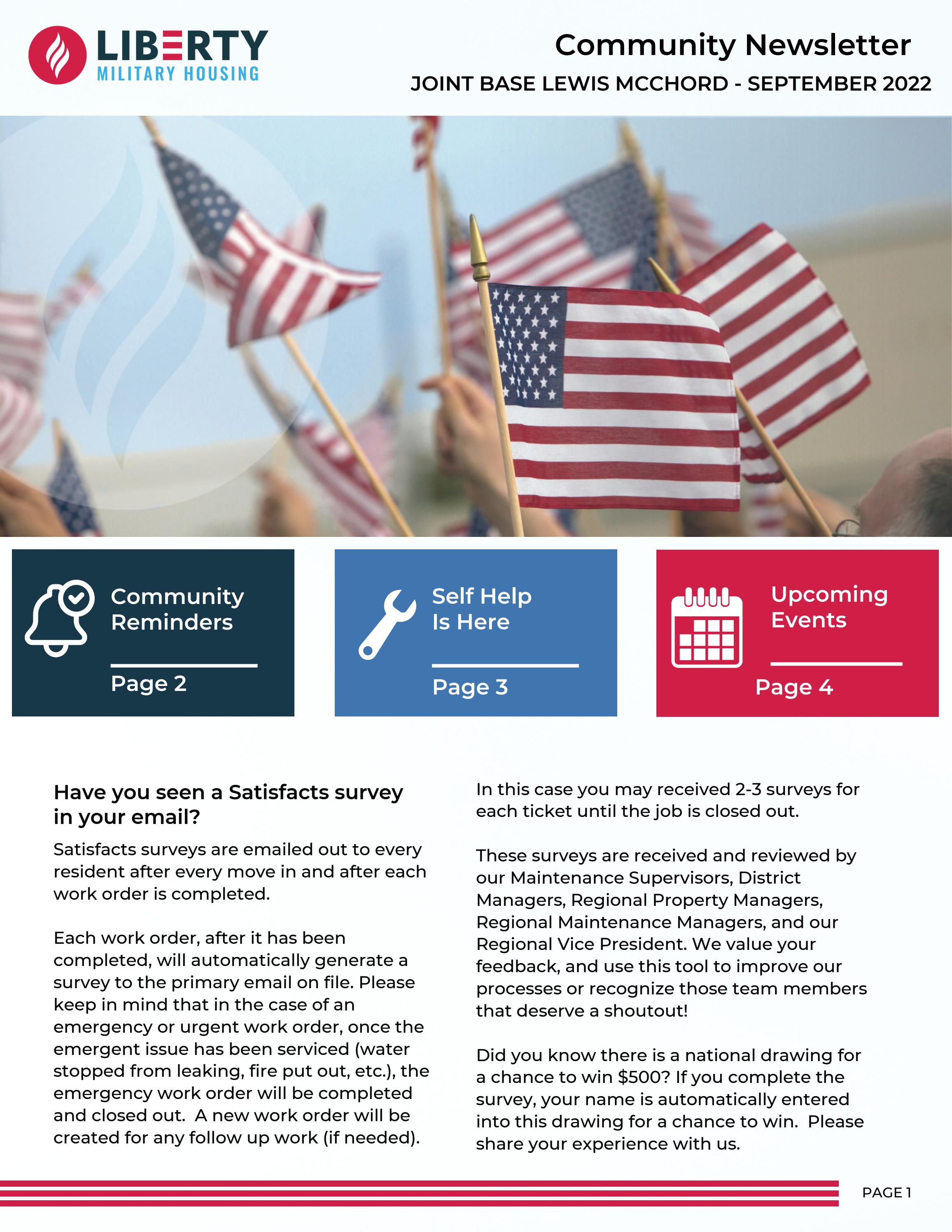 September 2022 Community Newsletter JBLM by Liberty Military Housing