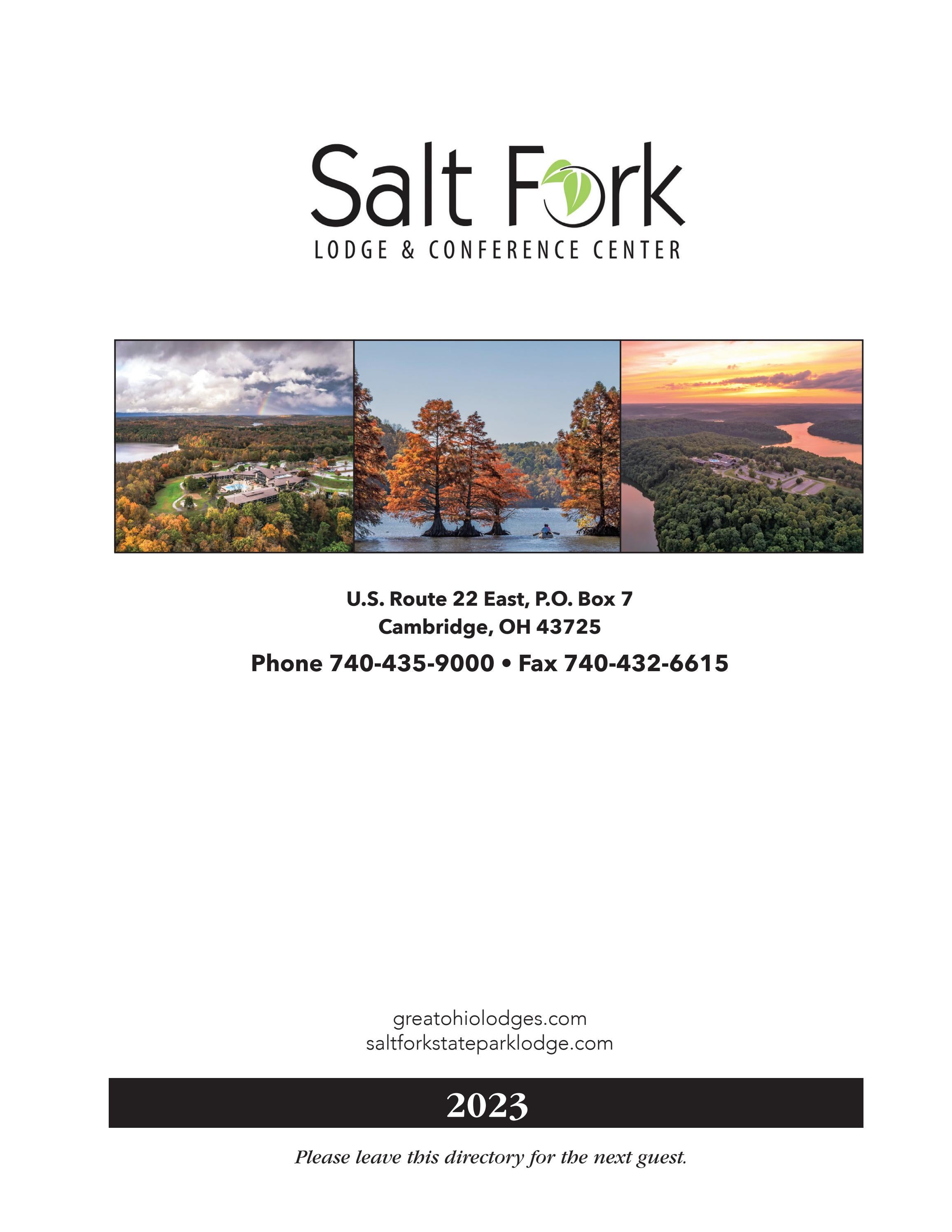 Salt Fork Lodge & Conference Center Guest Directory Cambridge, OH by
