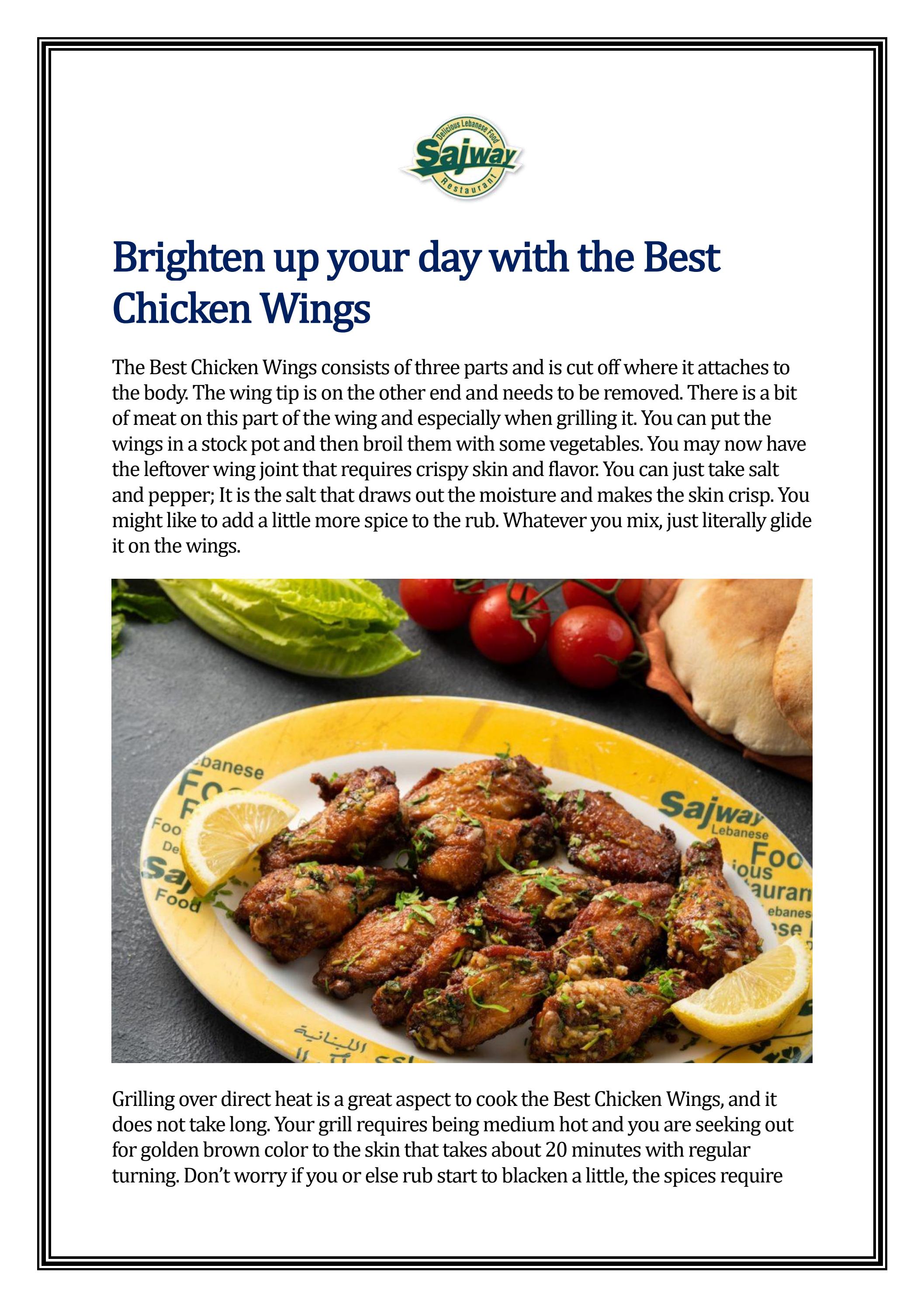 Brighten up your day with the Best Chicken Wings