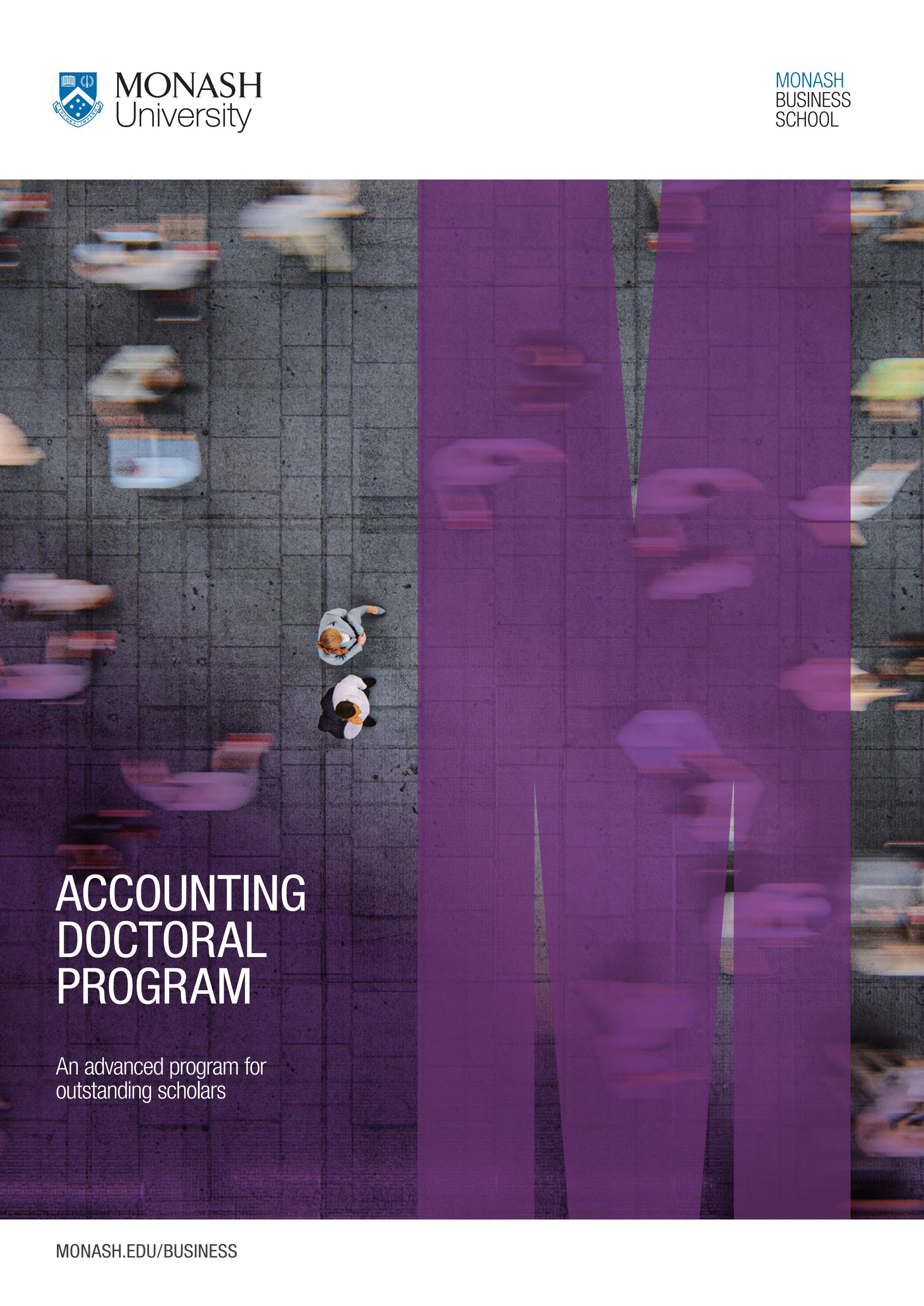 Monash Doctoral Accounting 2022 PhD Brochure by Monash Business School