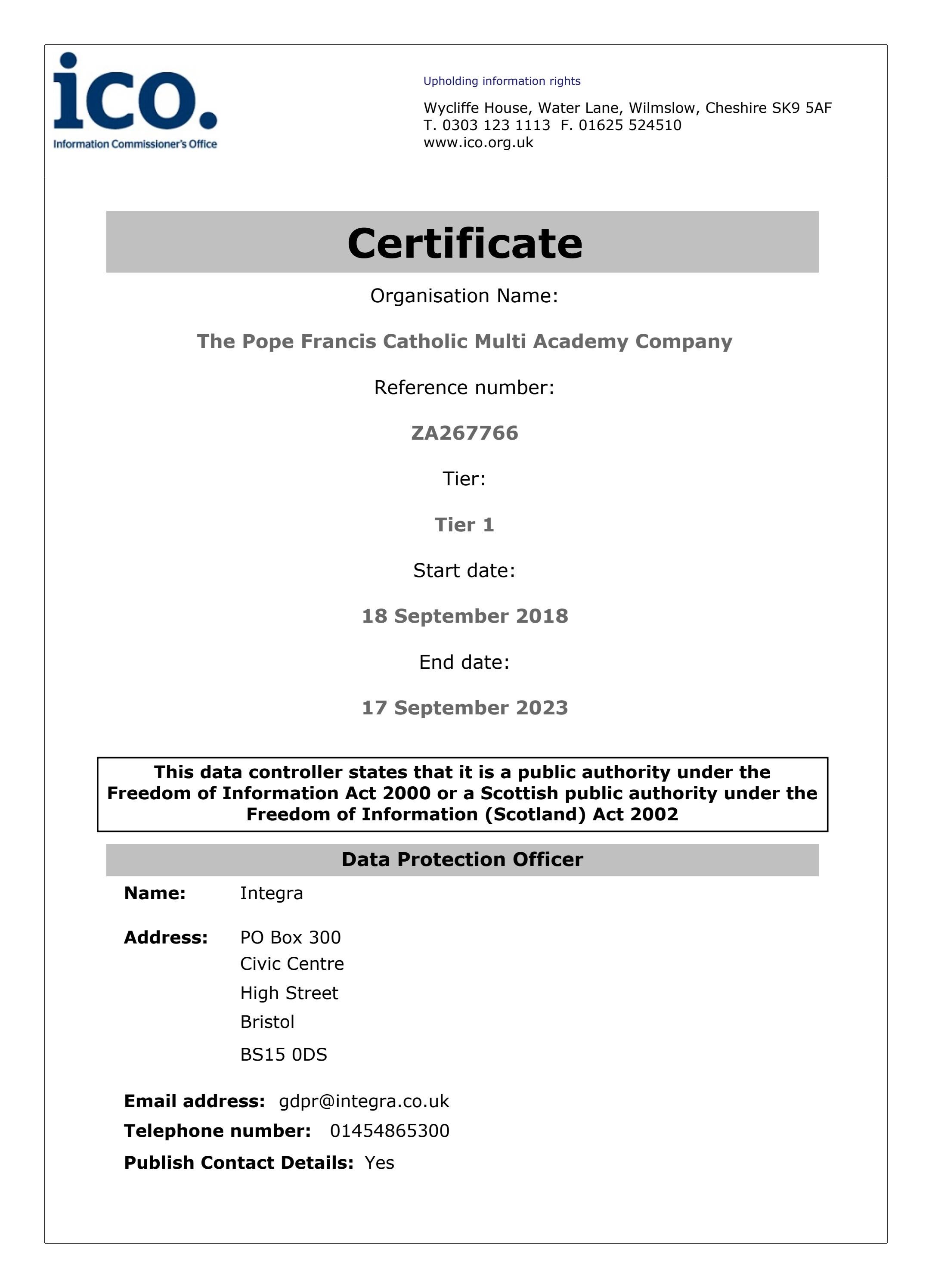 ICO Certificate 2022/23 by Schudio - Issuu