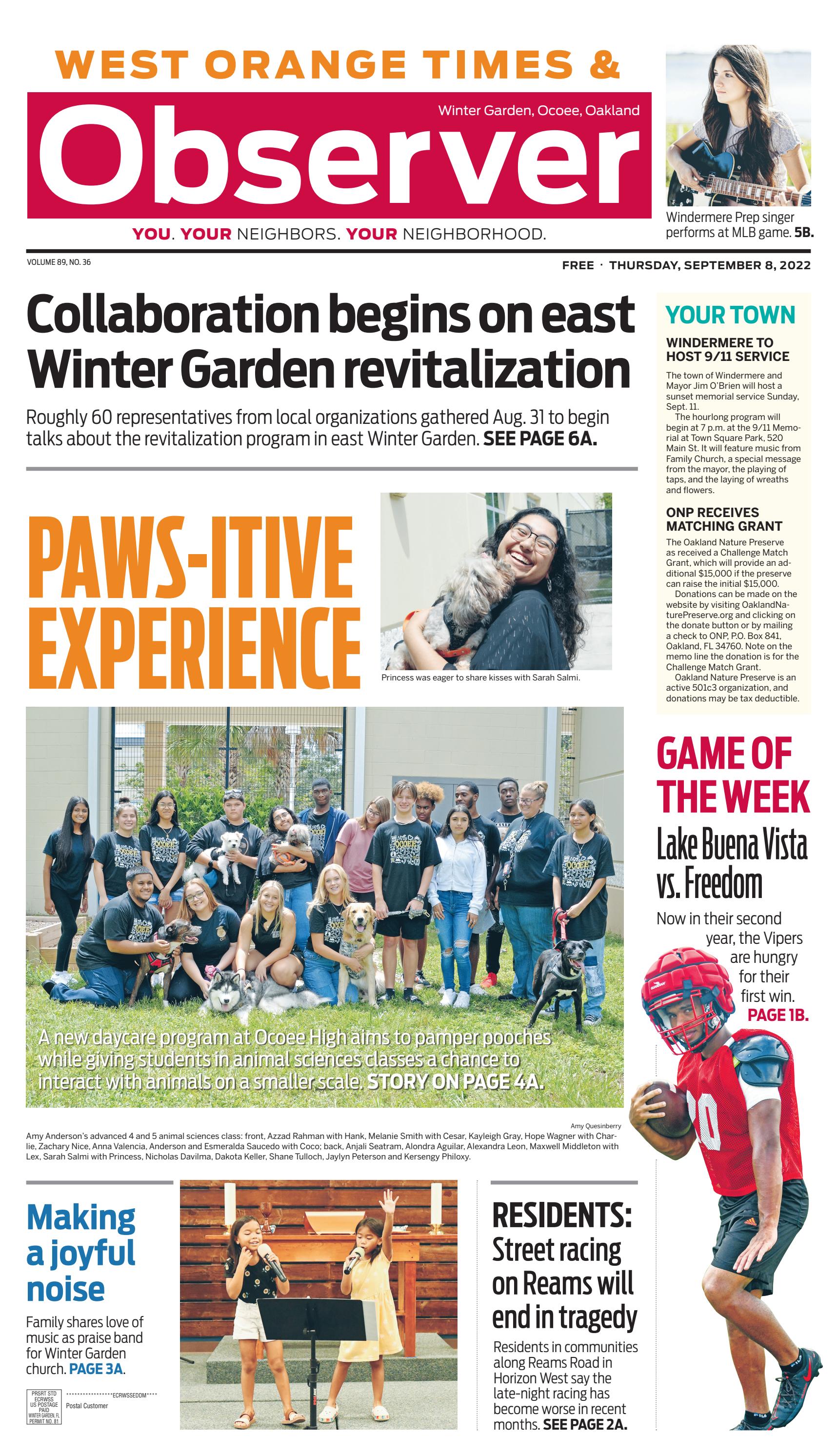 09.08.22 West Orange Times & Observer by Orange Observer - Issuu