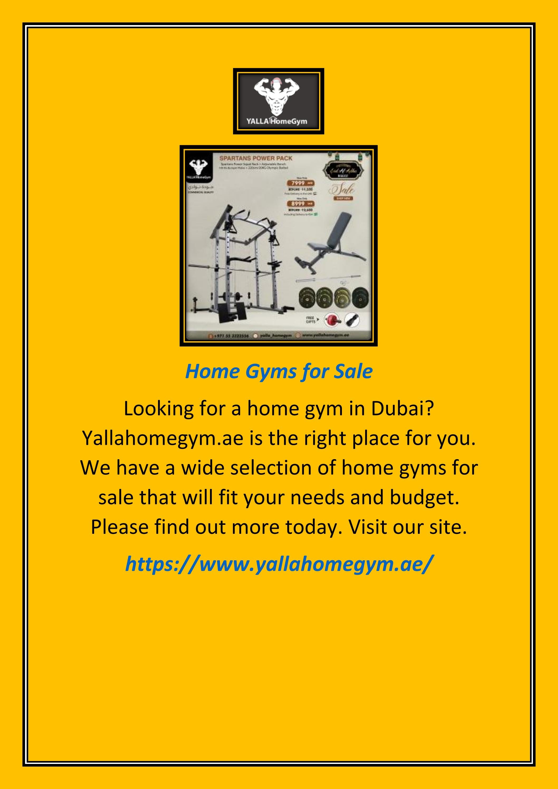Home Gyms For Sale Yallahomegym.ae by SLABS Engineering Private
