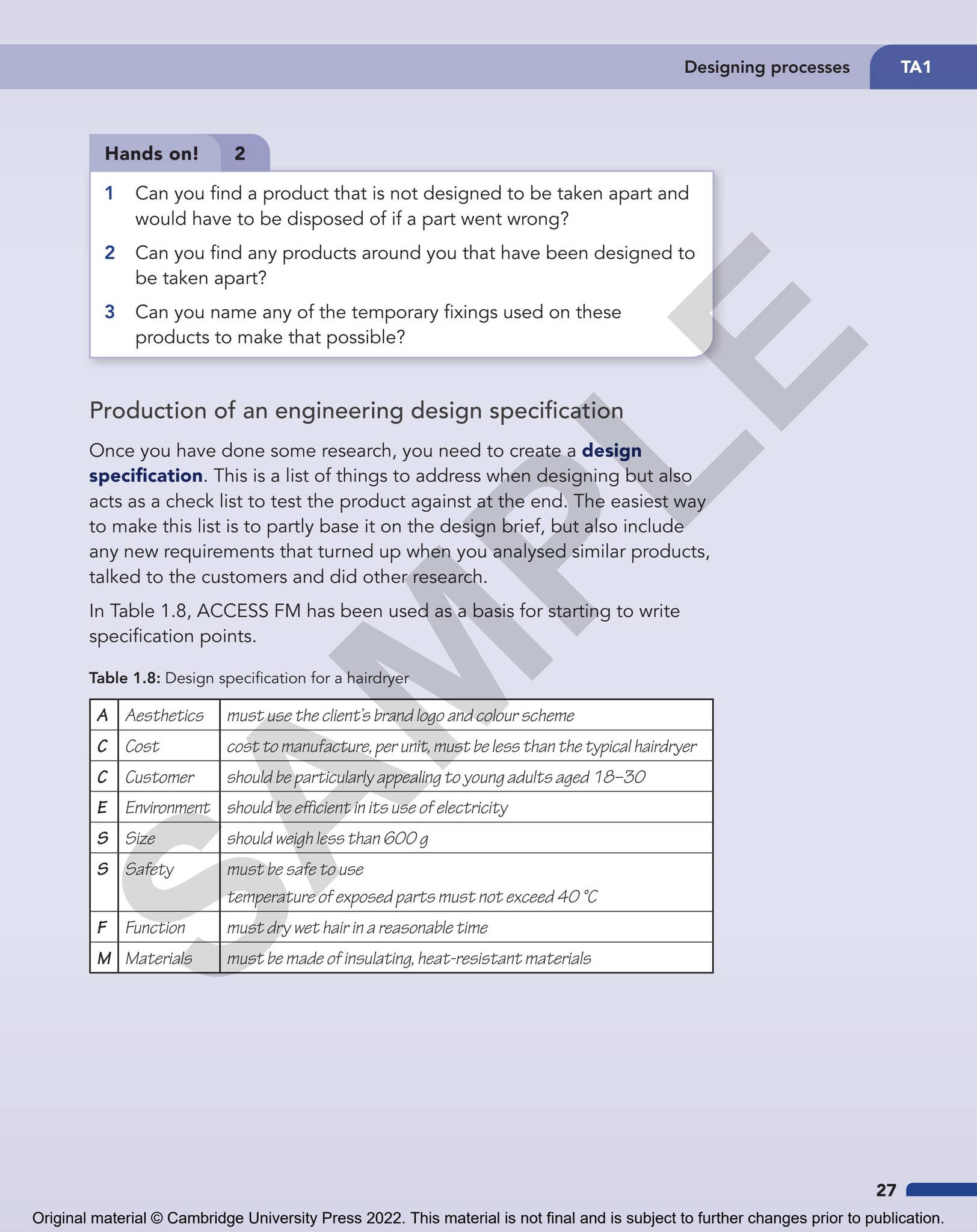 Cambridge Nationals Engineering Design Student Book by Cambridge ...