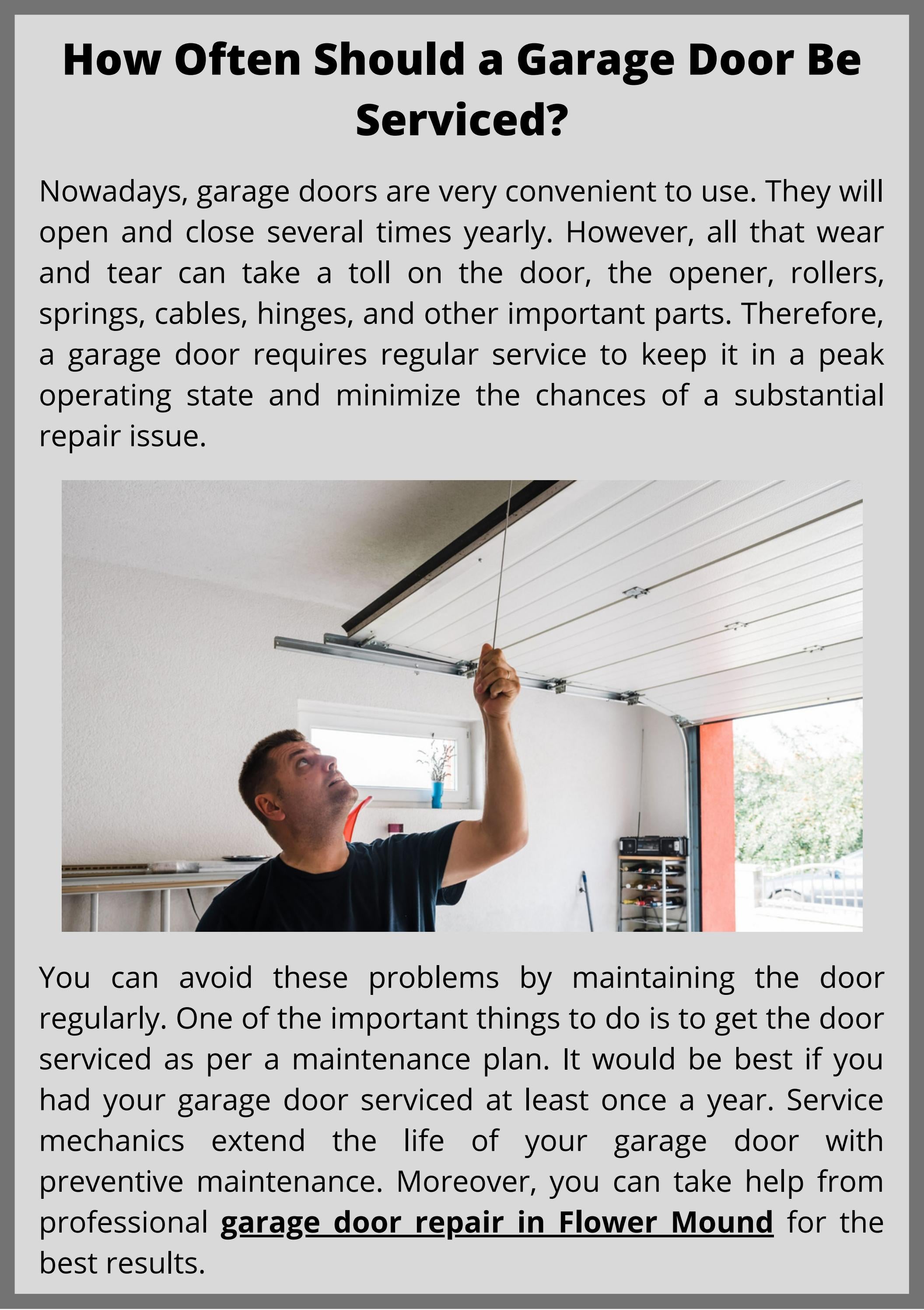 How Often Should a Garage Door Be Serviced by DoorWorks Issuu
