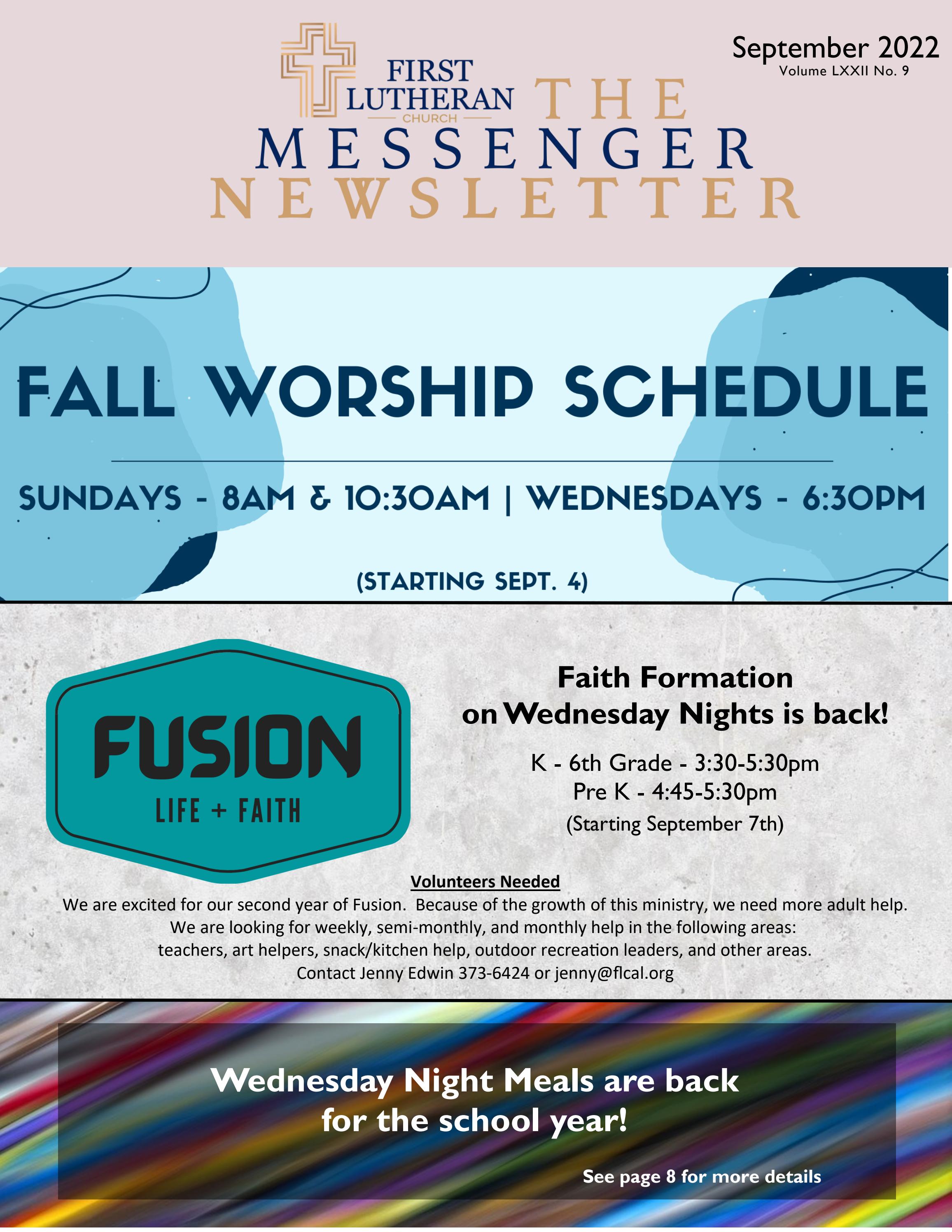 September 2022 by First Lutheran Church Messenger Issuu