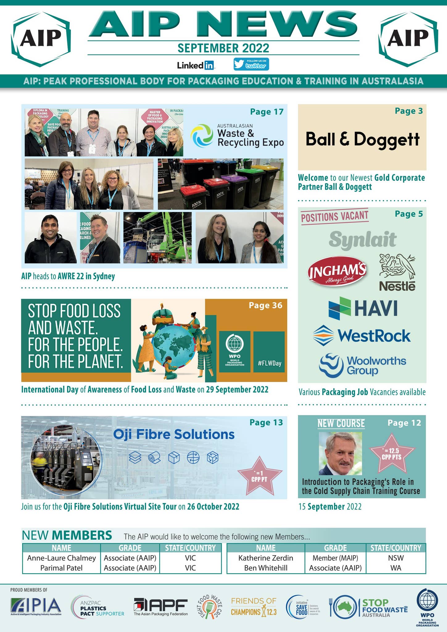 AIP September 2022 eNewsletter by Australasian Institute of Packaging ...