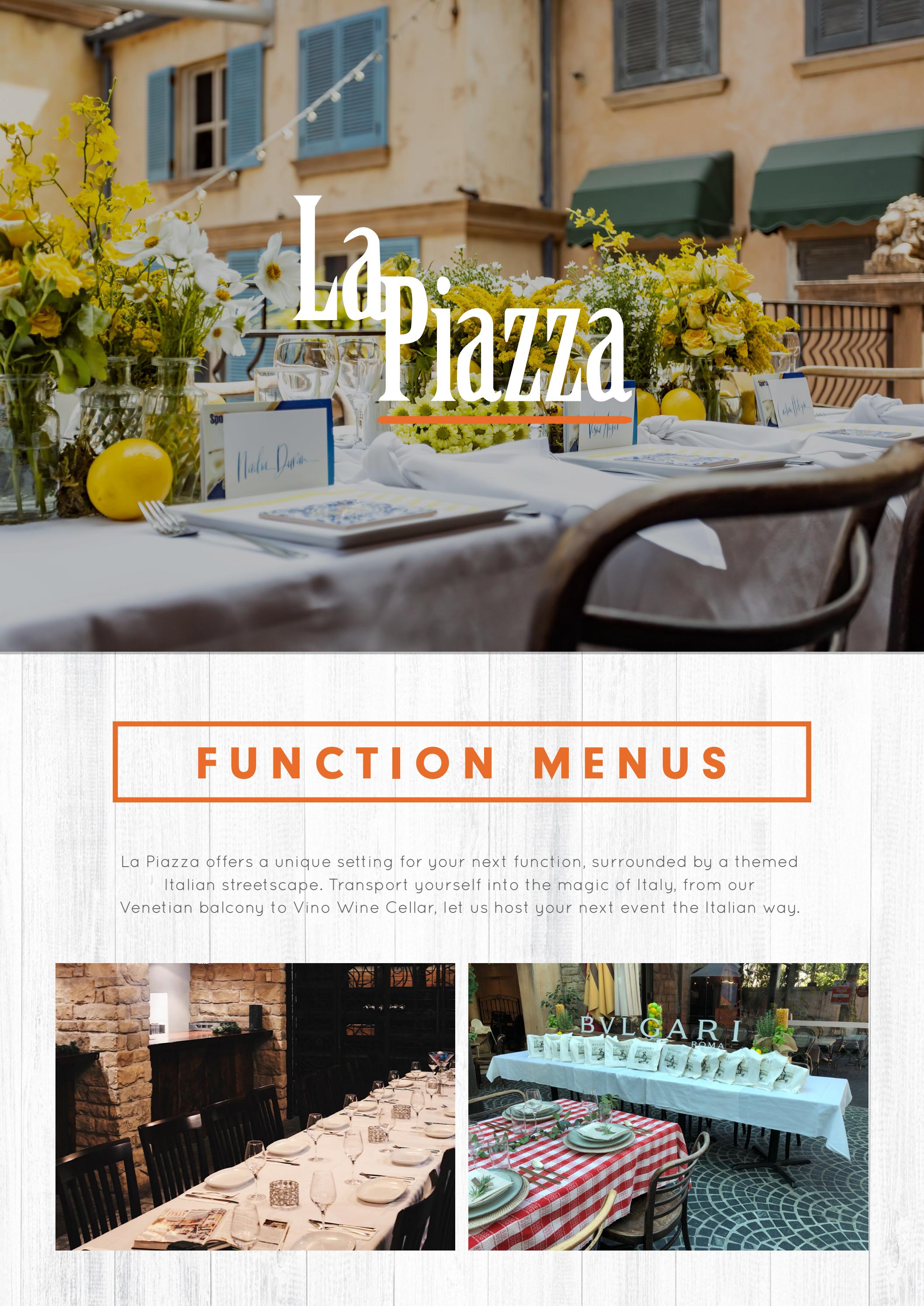 La Piazza Function Menu/Form by Bankstown Sports Club Issuu