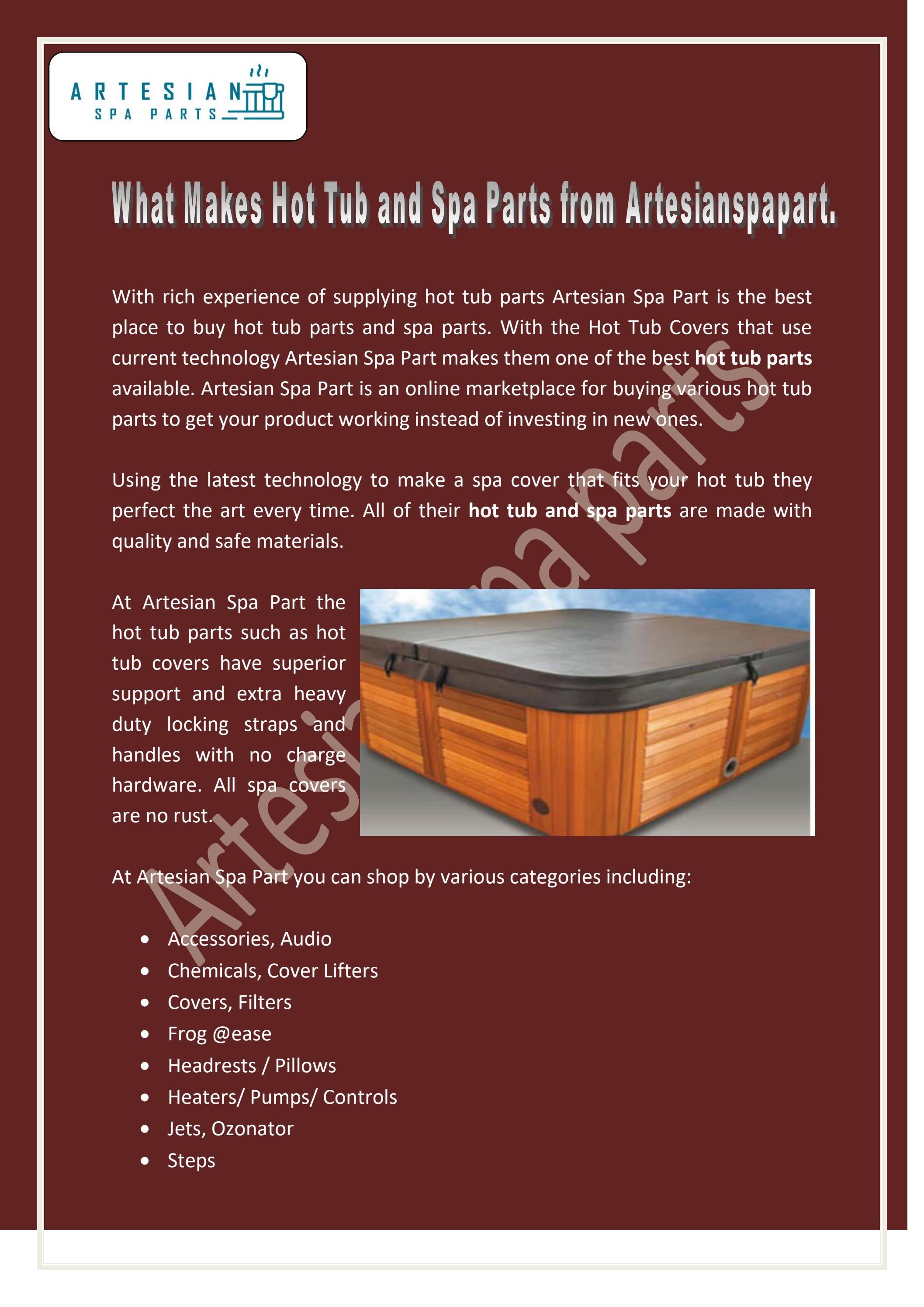 What Makes Hot Tub and Spa Parts from the Best by