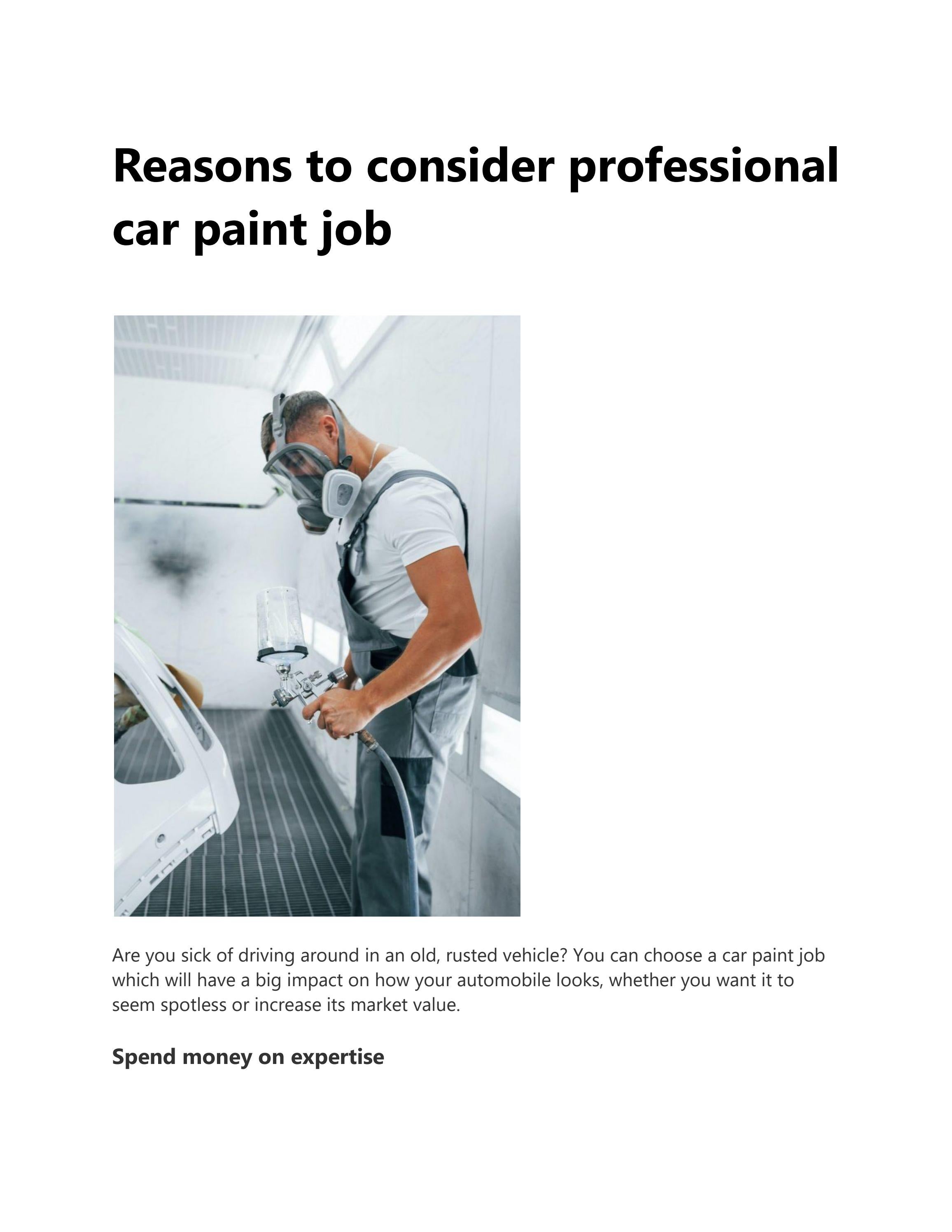 Reasons to consider professional car paint job by Born Again Kustoms