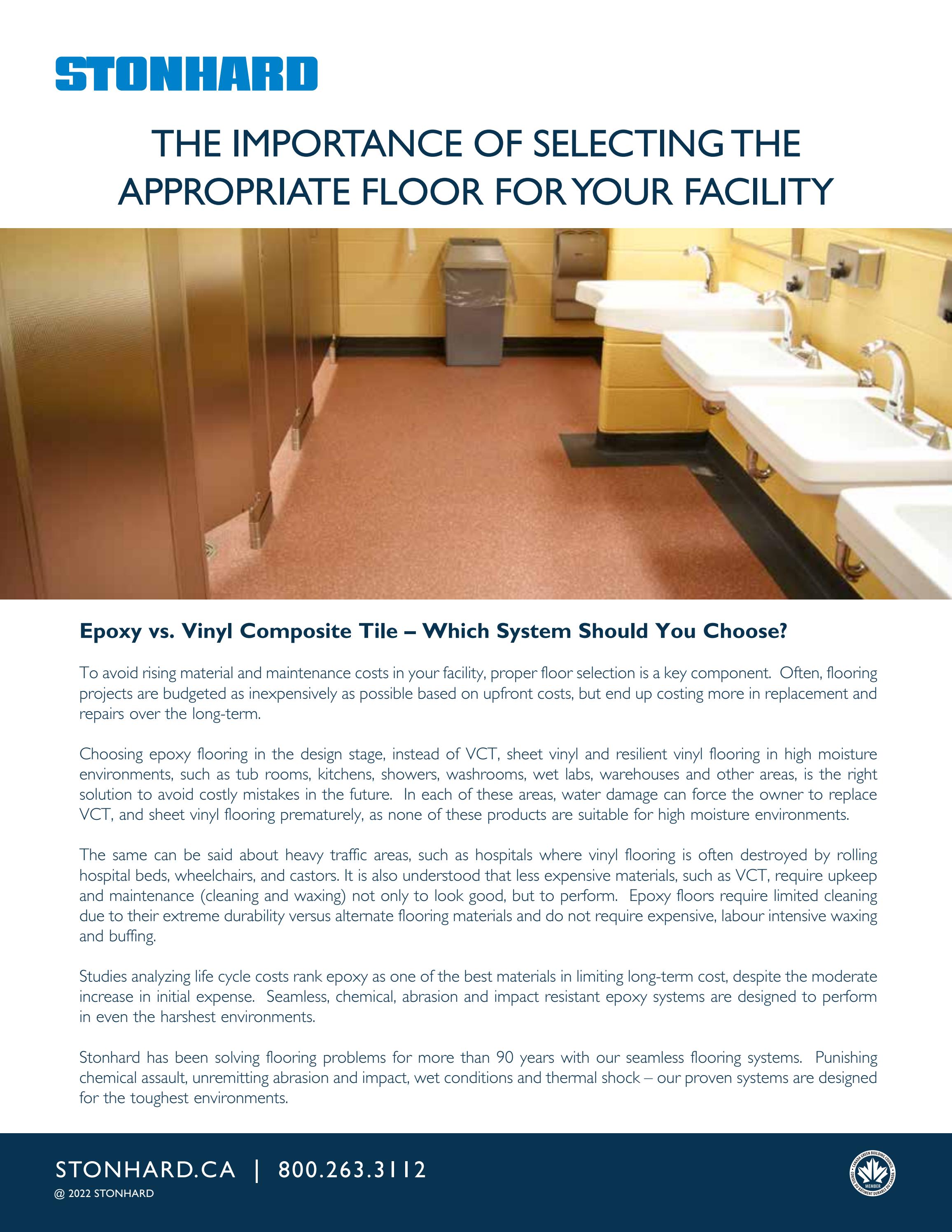 Epoxy vs. Vinyl Composite Tile by stonhard_canada Issuu