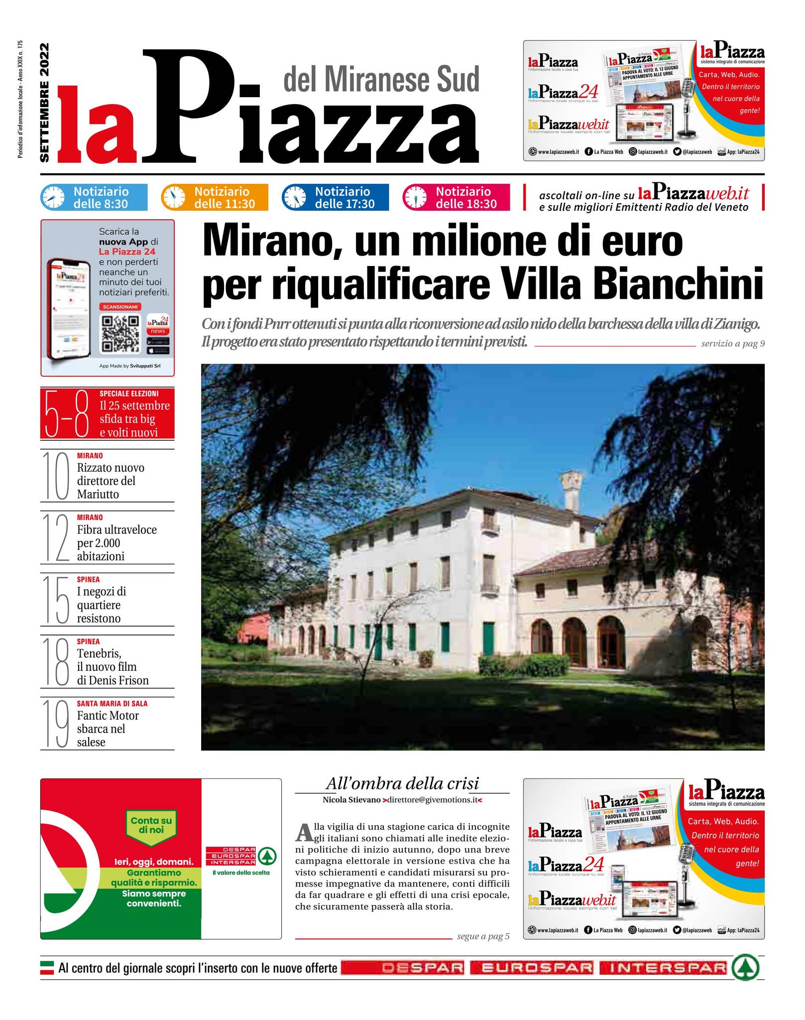 La Piazza del Miranese Sud - Settembre 2022 by LaPiazza give emotions -  Issuu