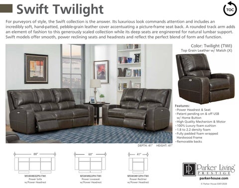 ParkerHouse 2020 皮革 Motion Sofas, Sectionals, Recliners and 书桌 Chairs 第 13 页
