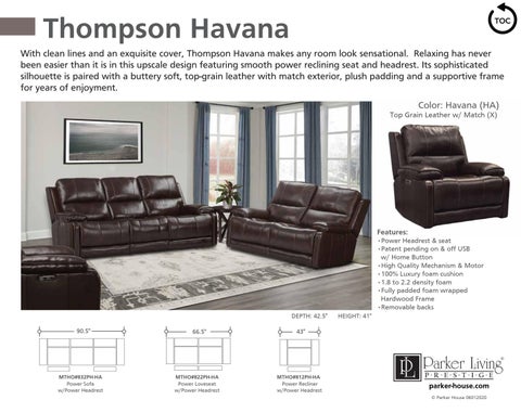 ParkerHouse 2020 皮革 Motion Sofas, Sectionals, Recliners and 书桌 Chairs 第 14 页