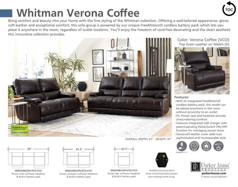 ParkerHouse 2020 皮革 Motion Sofas, Sectionals, Recliners and 书桌 Chairs 第 18 页
