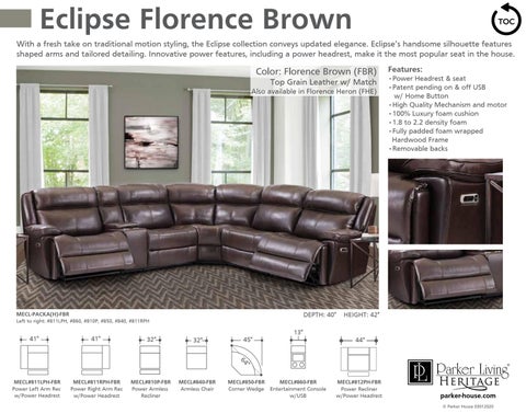ParkerHouse 2020 皮革 Motion Sofas, Sectionals, Recliners and 书桌 Chairs 第 22 页