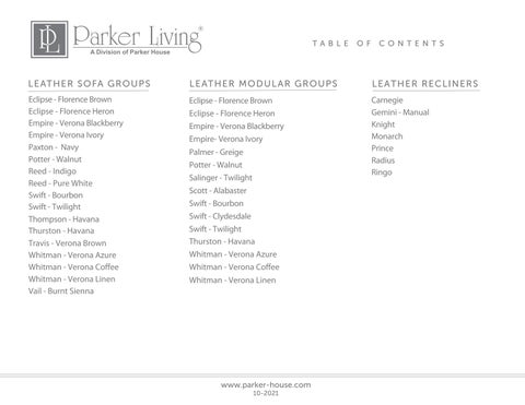 ParkerHouse 2020 皮革 Motion Sofas, Sectionals, Recliners and 书桌 Chairs 第 2 页