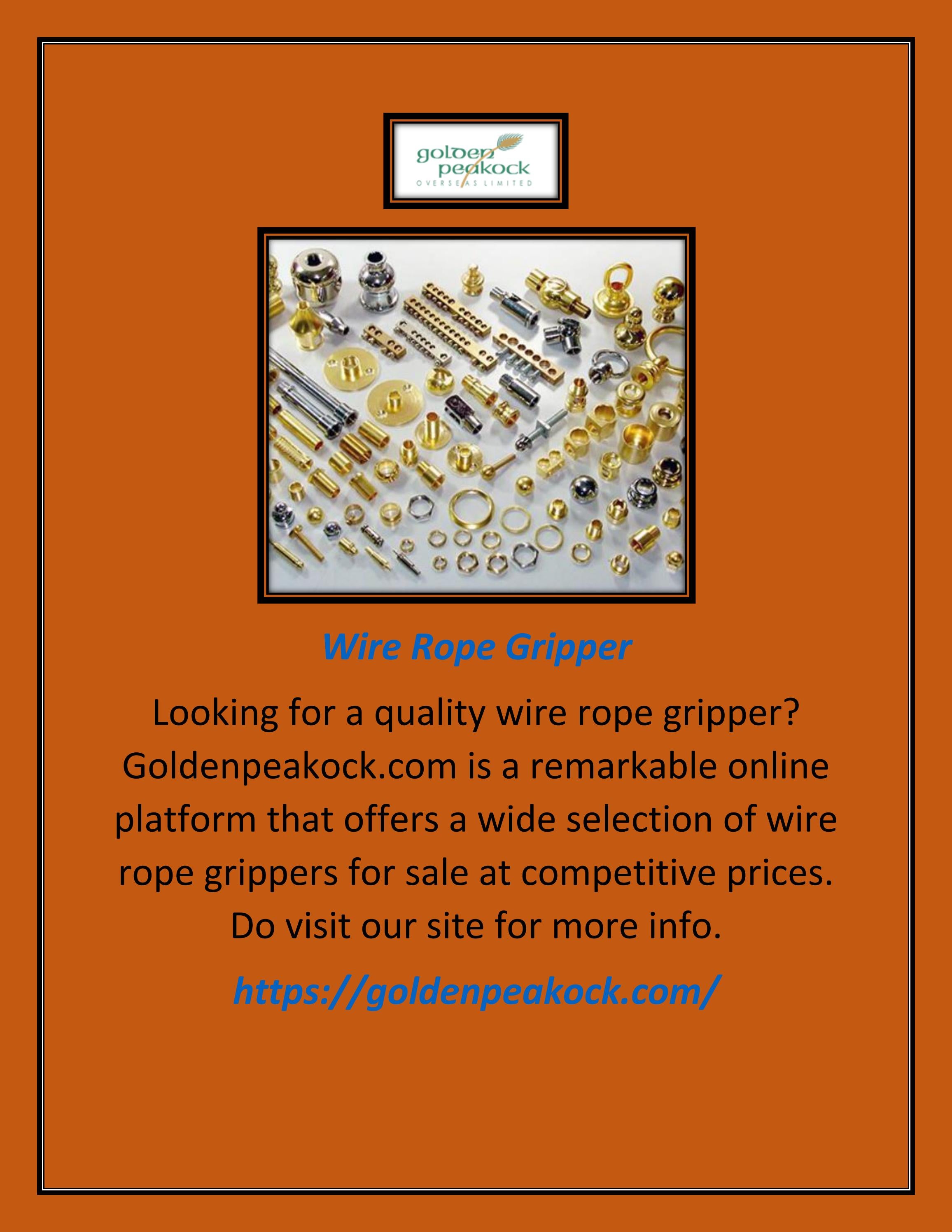 Wire Rope Gripper by Golden peakock Overseas Issuu