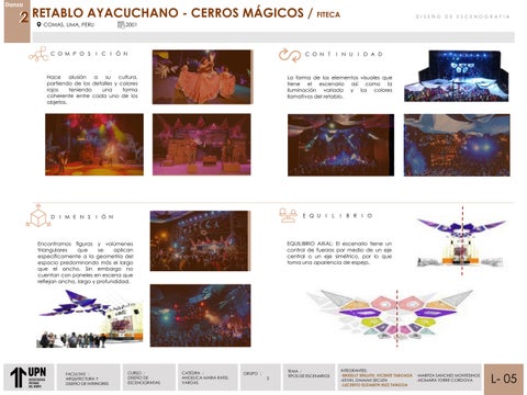 Tema: PAUTAS CARACTERISTICAS Y DISEÑO 德文 LA BOHÉME Y FITECA Curso: DISEÑO 德文 ESCENOGRAFIA UPN 第 10 页