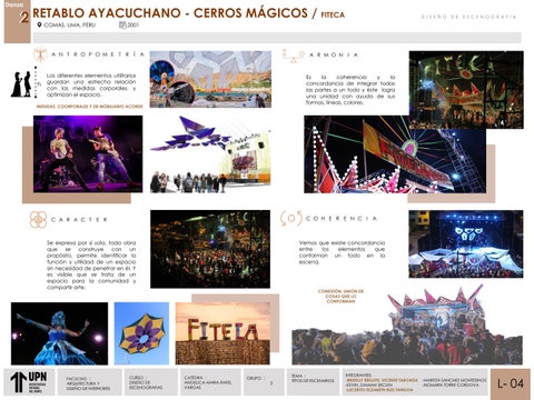 Tema: PAUTAS CARACTERISTICAS Y DISEÑO 德文 LA BOHÉME Y FITECA Curso: DISEÑO 德文 ESCENOGRAFIA UPN 第 9 页