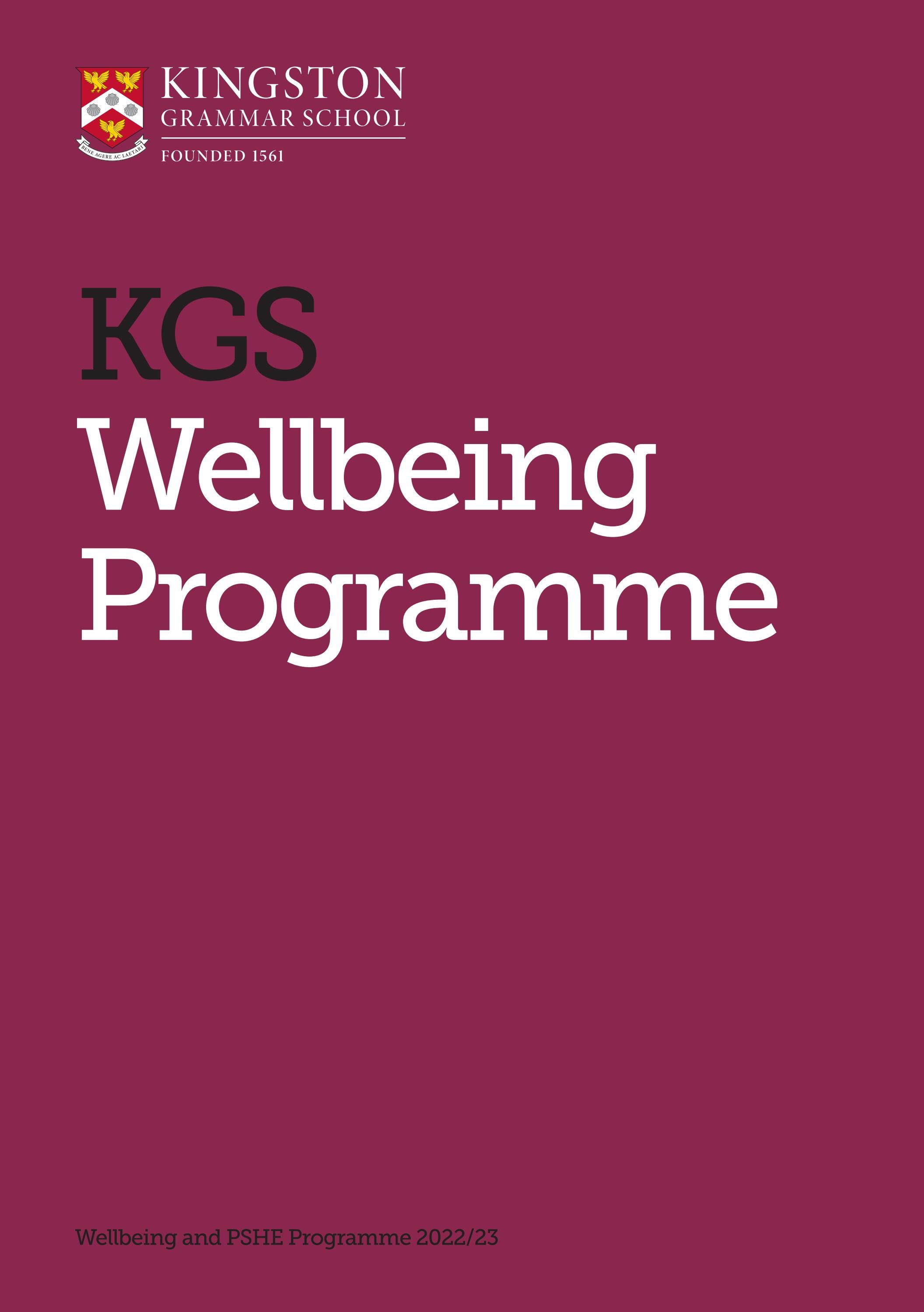 KGS Wellbeing Programme by Kingston Grammar School - Issuu