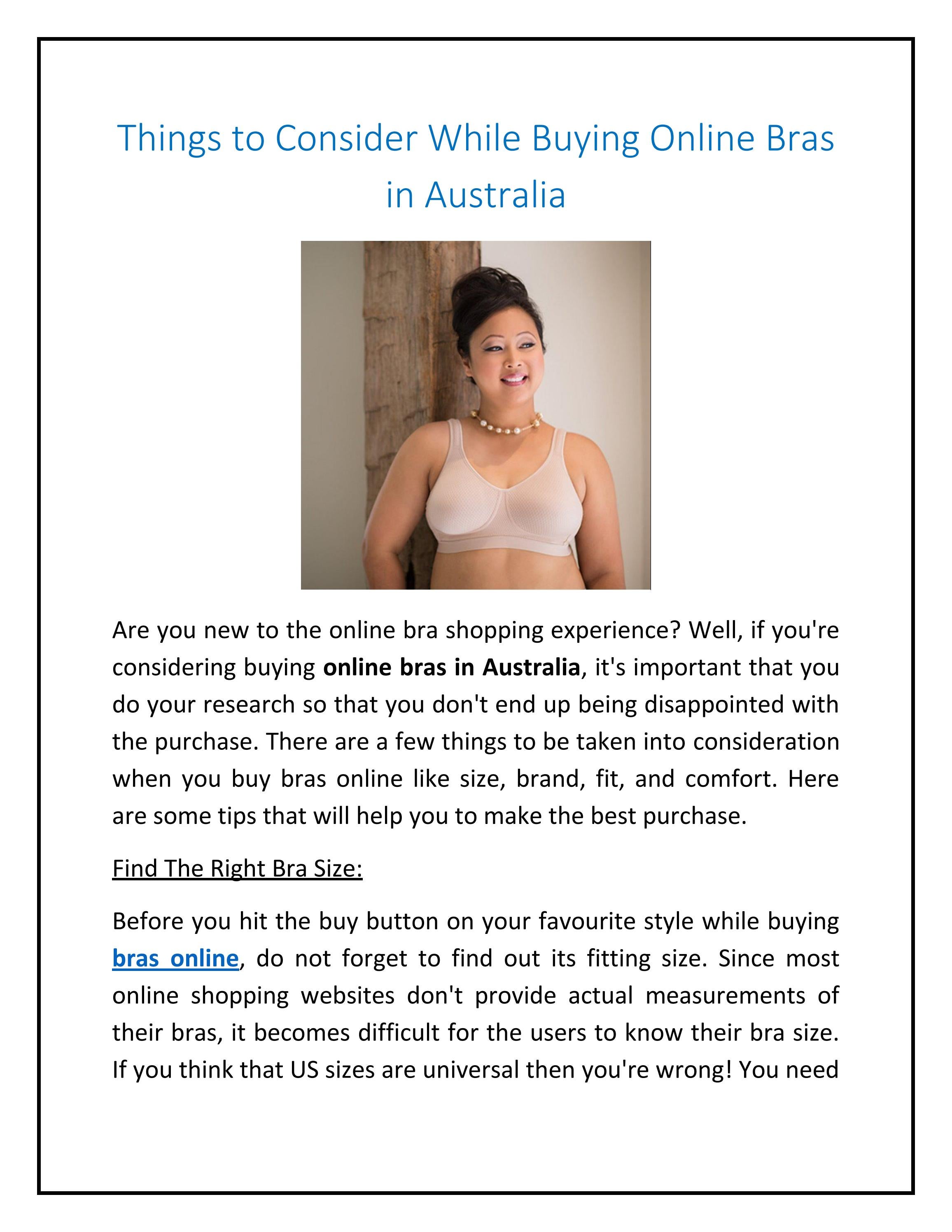 Things to Consider While Buying Online Bras in Australia by Femmeline