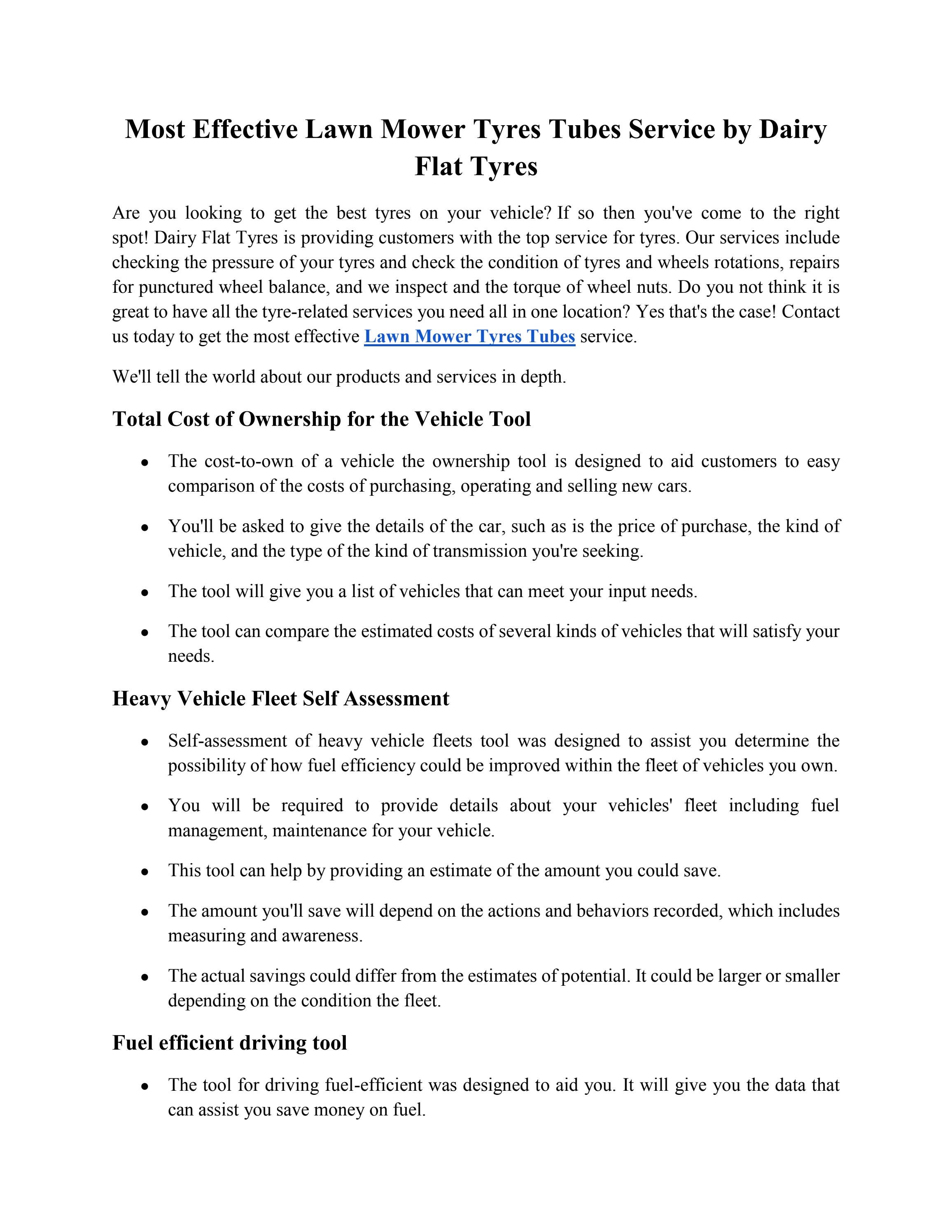 Most Effective Lawn Mower Tyres Tubes Service by Dairy Flat Tyres by