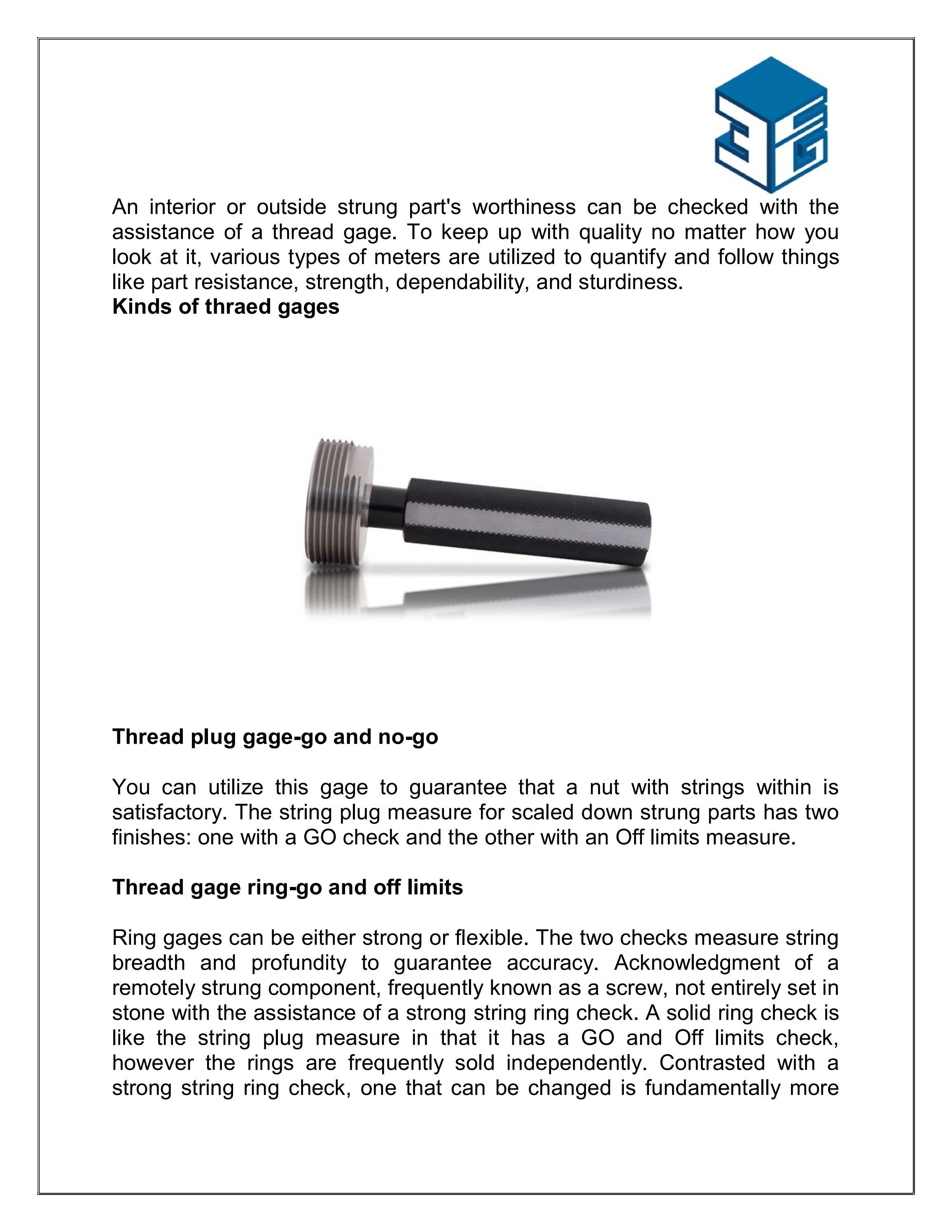 Basic Knowledge About Thread Gauges or Gages by Third Coast Gage
