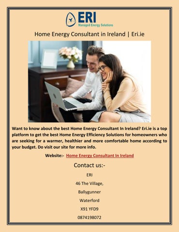 Home Energy Consultant in Ireland Eri.ie by ERI(eri) Issuu