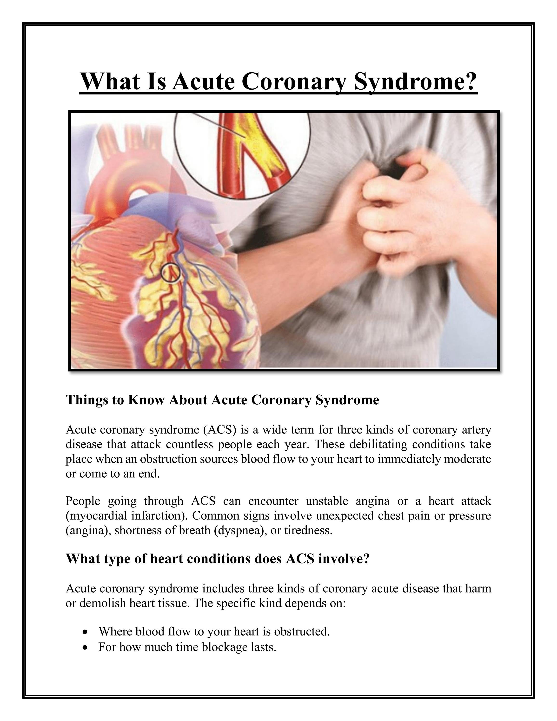 What is Acute Coronary Syndrome? by Corrieluscardiology - Issuu