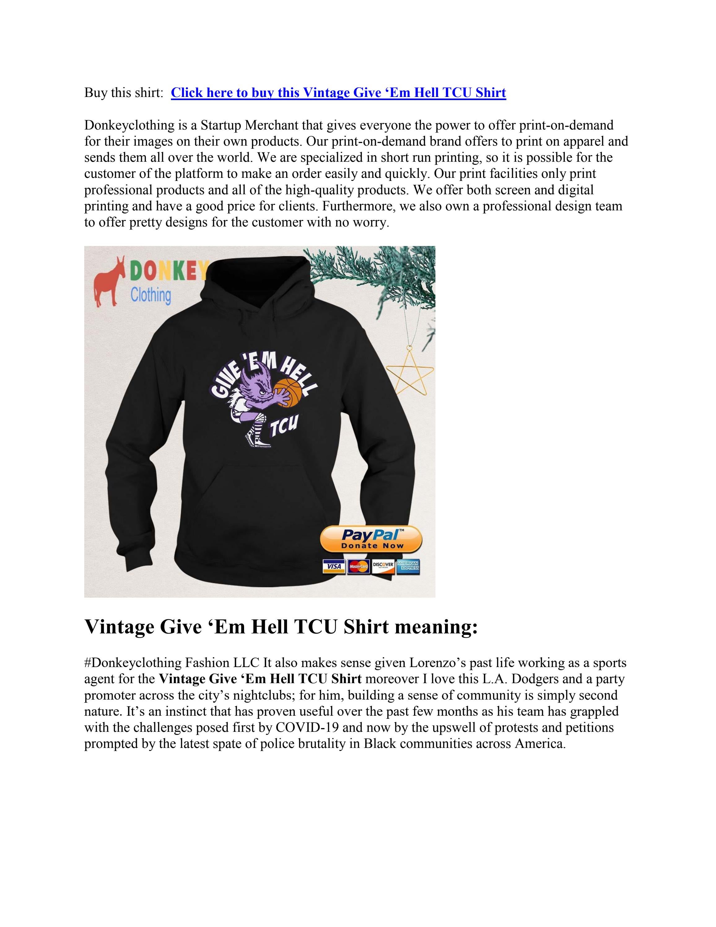 Vintage Tcu Shirt : Original Retro Brand Tcu Horned Frogs Purple Vintage Short Sleeve