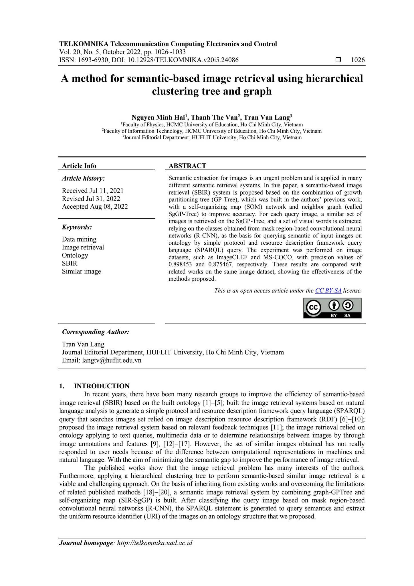 A method for semantic-based image retrieval using hierarchical ...