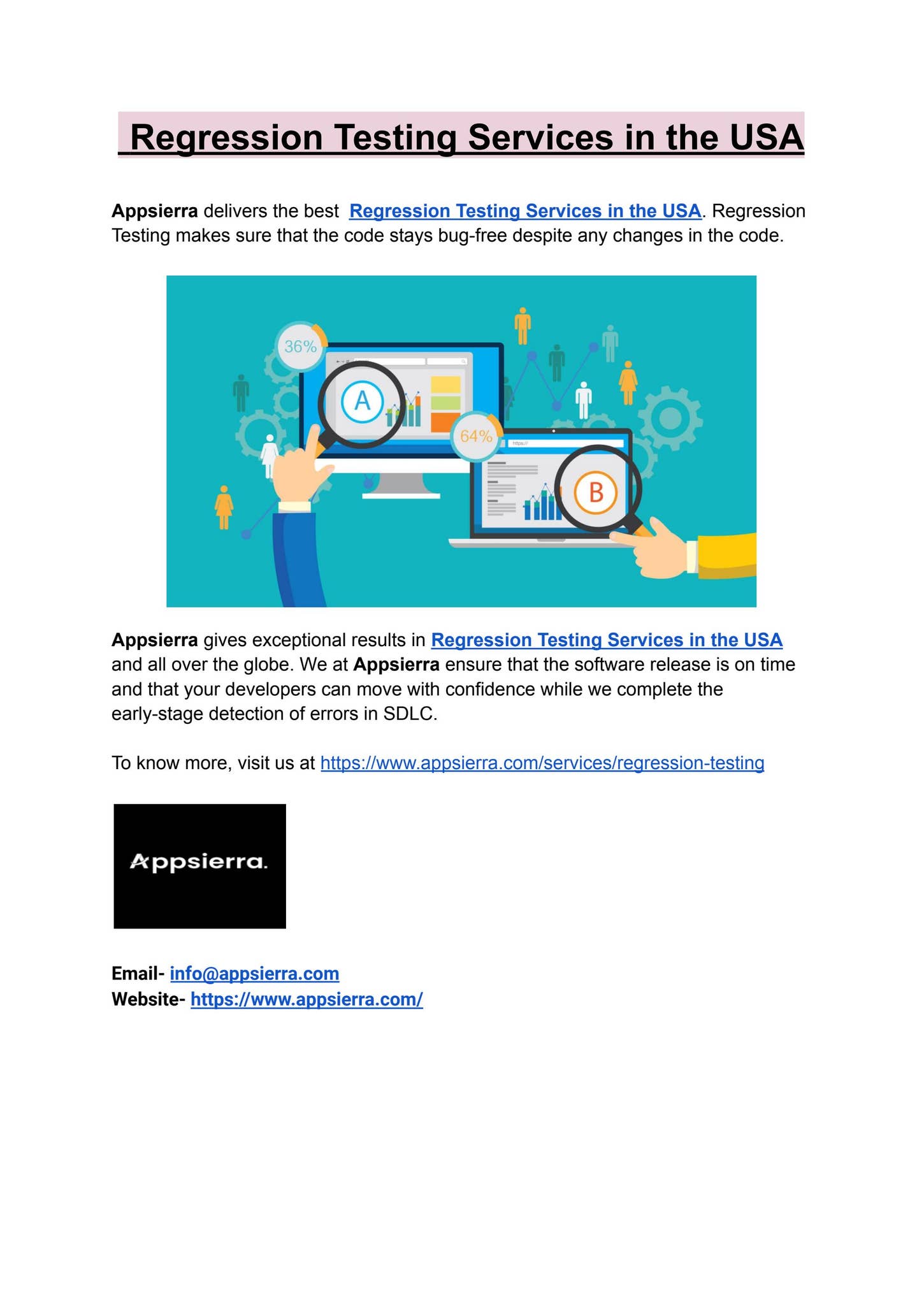 Regression Testing Services in the USA by Appsierra 22 - Issuu