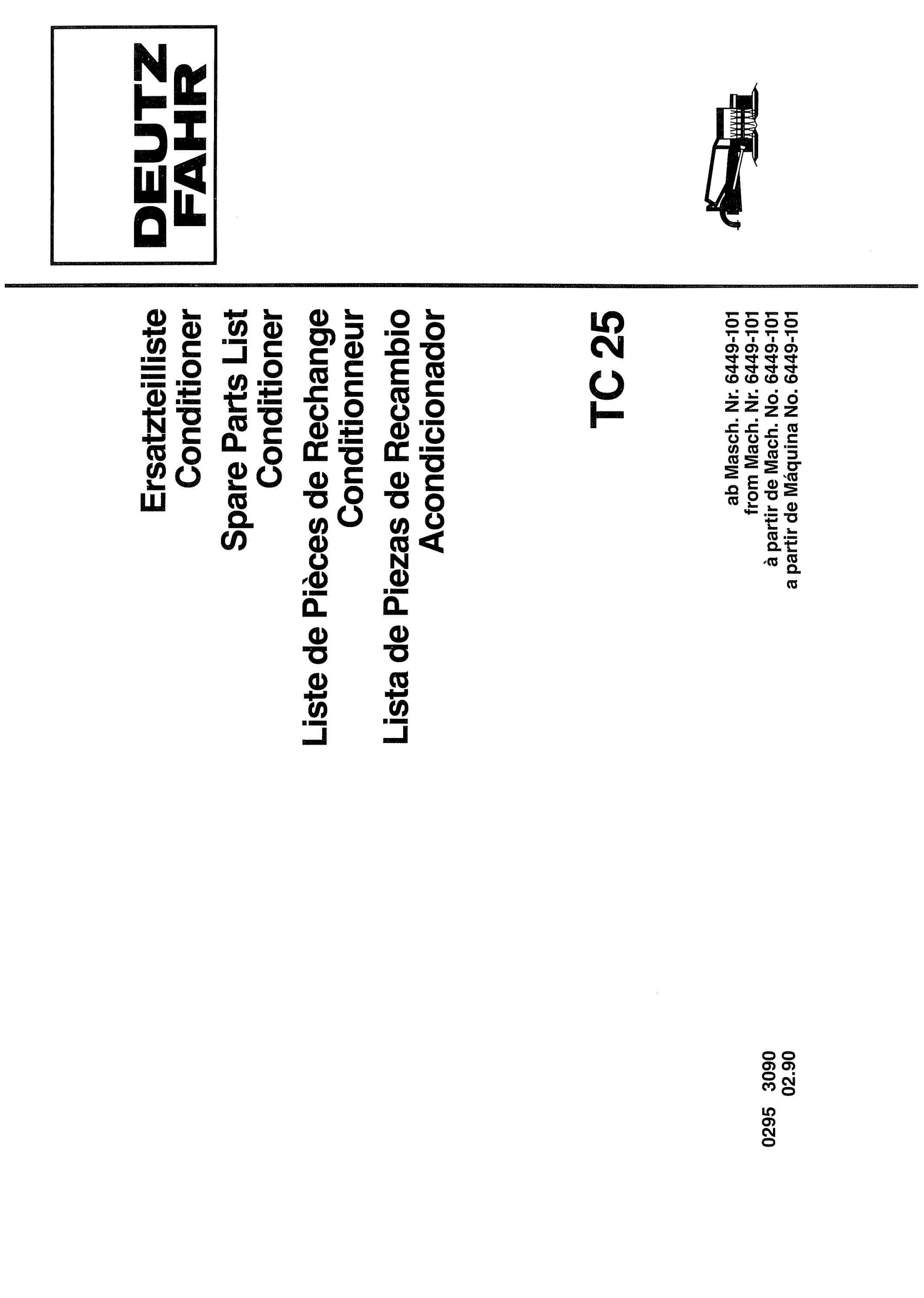 Deutz Fahr TC25 Spare Parts Catalog Manual by epartsmanuals Issuu