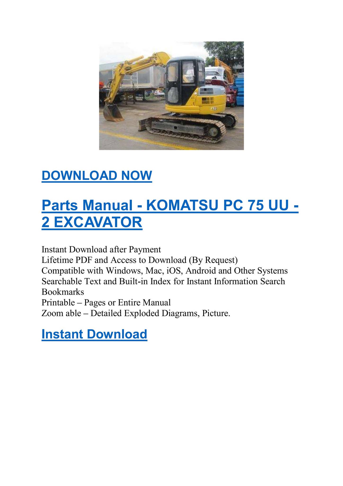 yoko komatsu 2作品 Komatsu PW75 R-2 excavator specs & dimensions (year-year