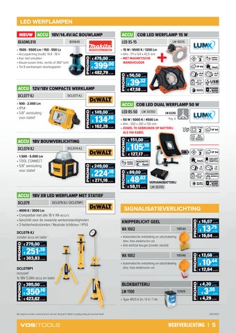 Vos Tools 灯饰目录 · - 照明 , elektriciteit, verwarming, ventilatie 英文 werkkledij op 德文 werf 第 5 页