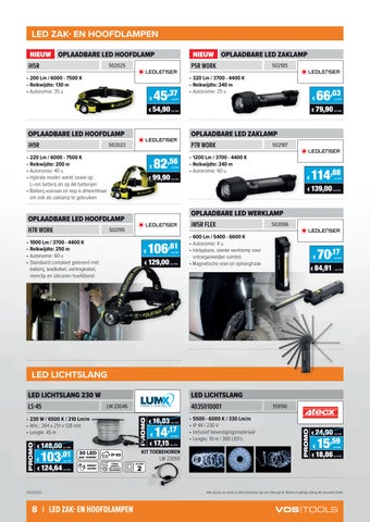 Vos Tools 灯饰目录 · - 照明 , elektriciteit, verwarming, ventilatie 英文 werkkledij op 德文 werf 第 8 页