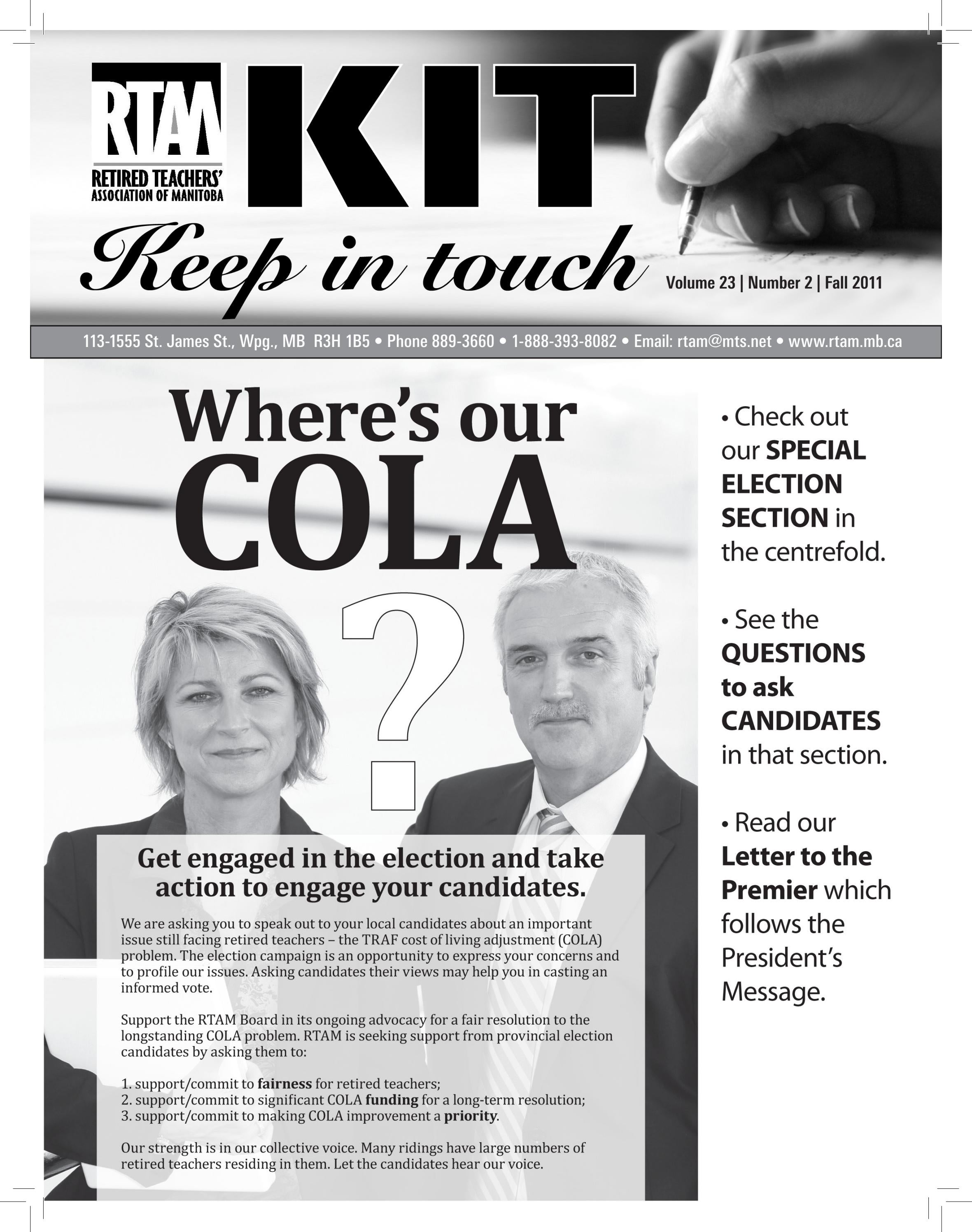 KIT Magazine - Fall 2011 by retiredteachers - Issuu