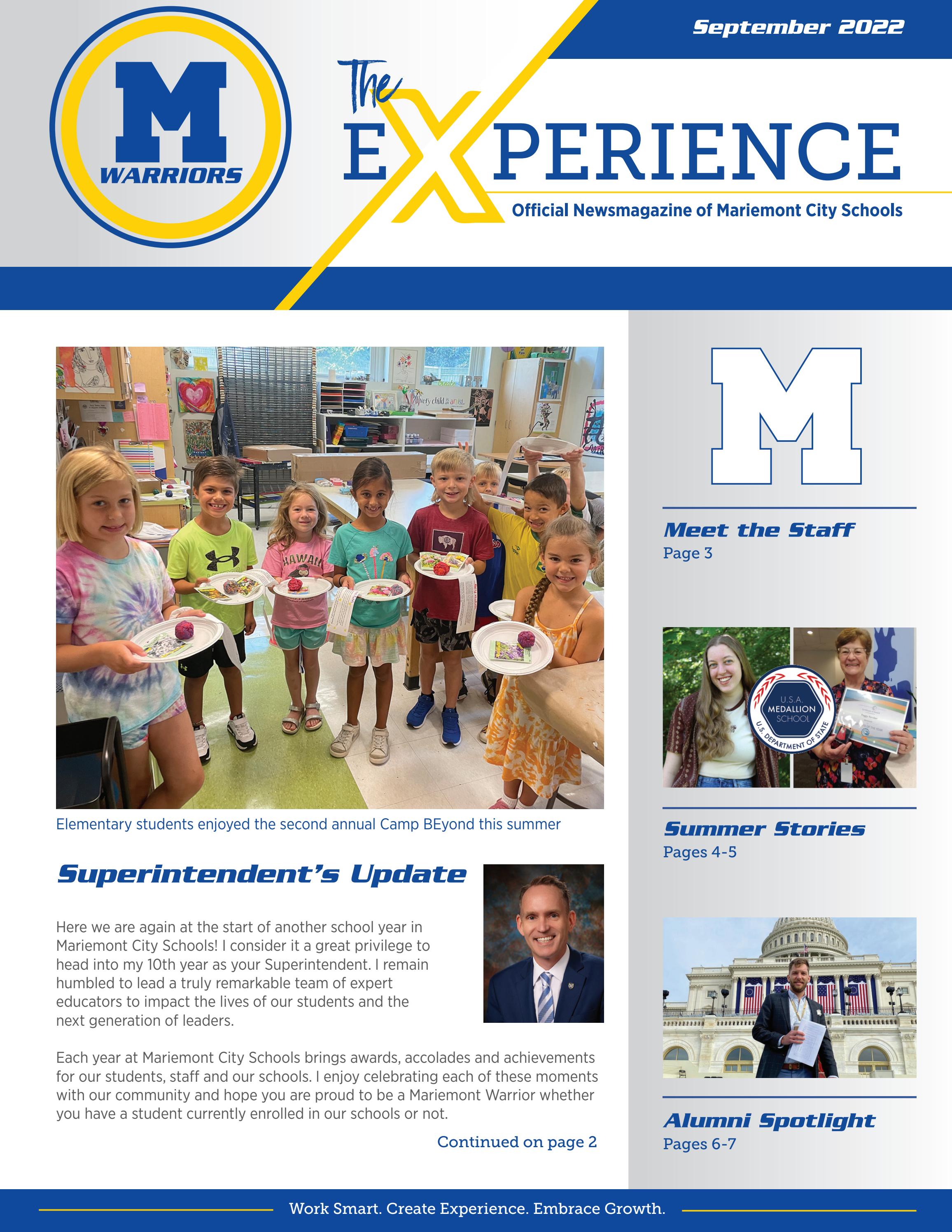 The Experience September 2022 by Mariemont City School District Issuu