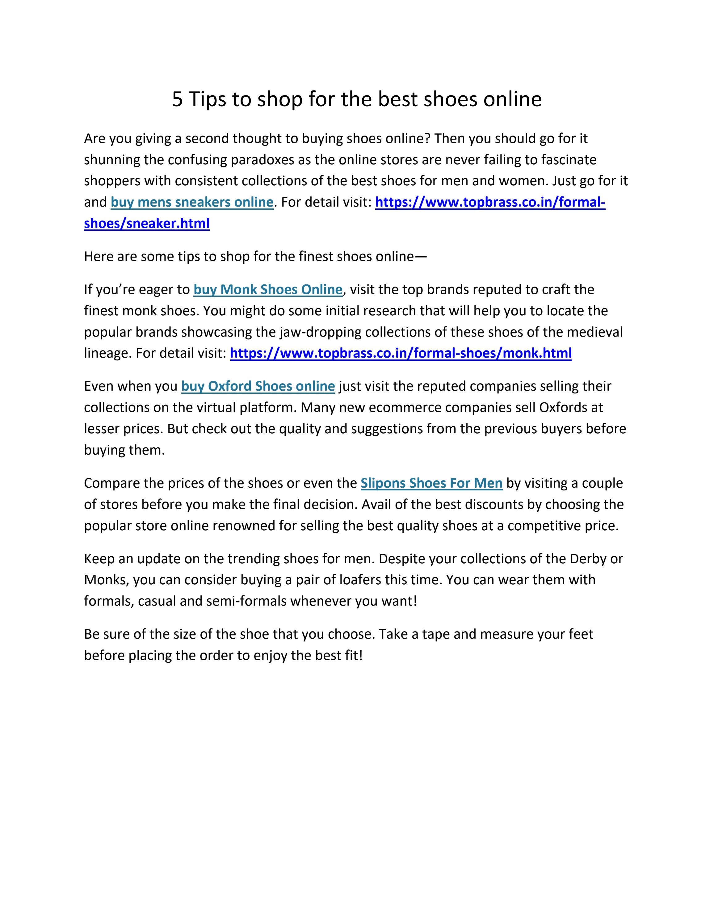 5 Tips to shop for the best shoes online by redchiefs Issuu