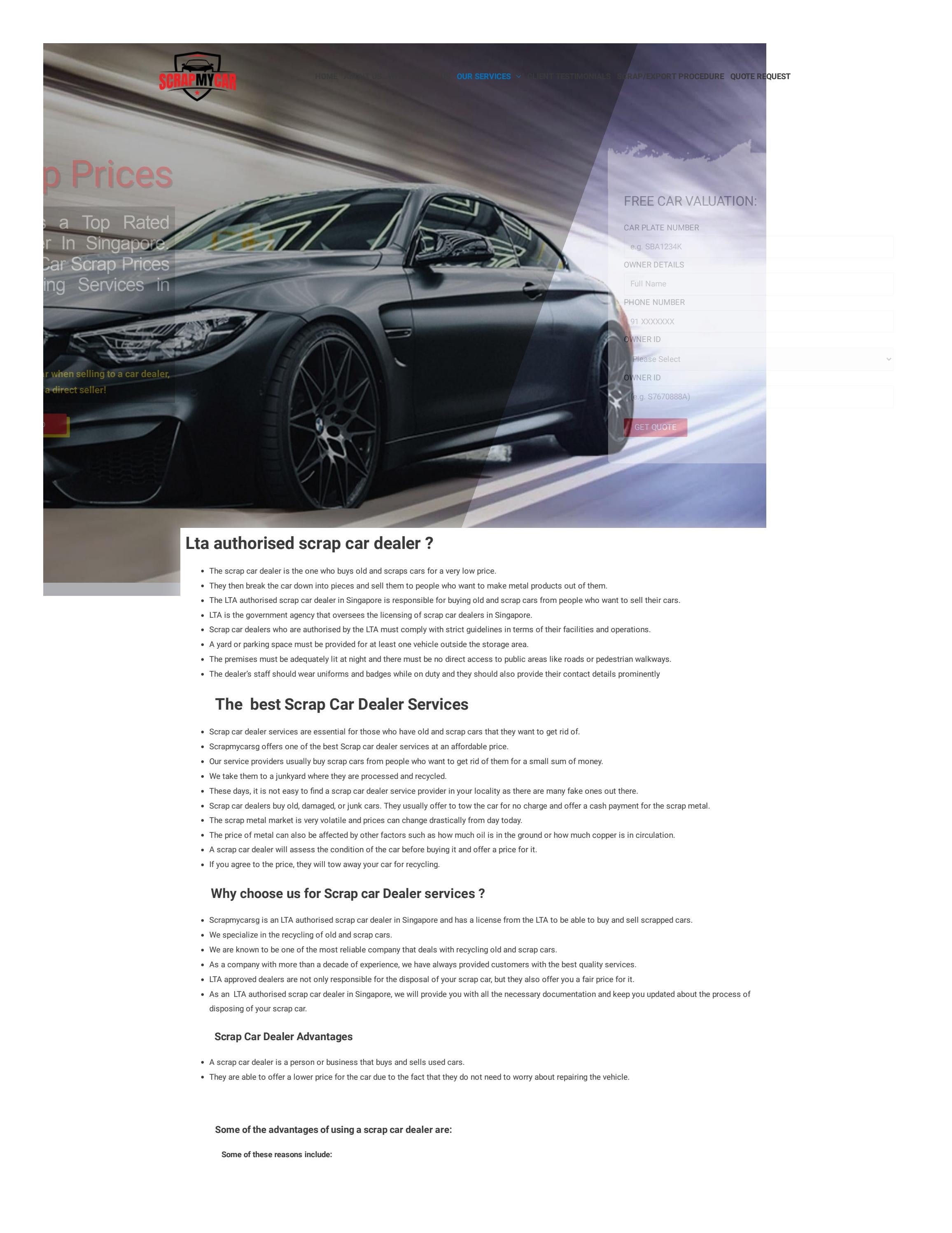 lta authorised scrap car dealer by scrapcarmy Issuu