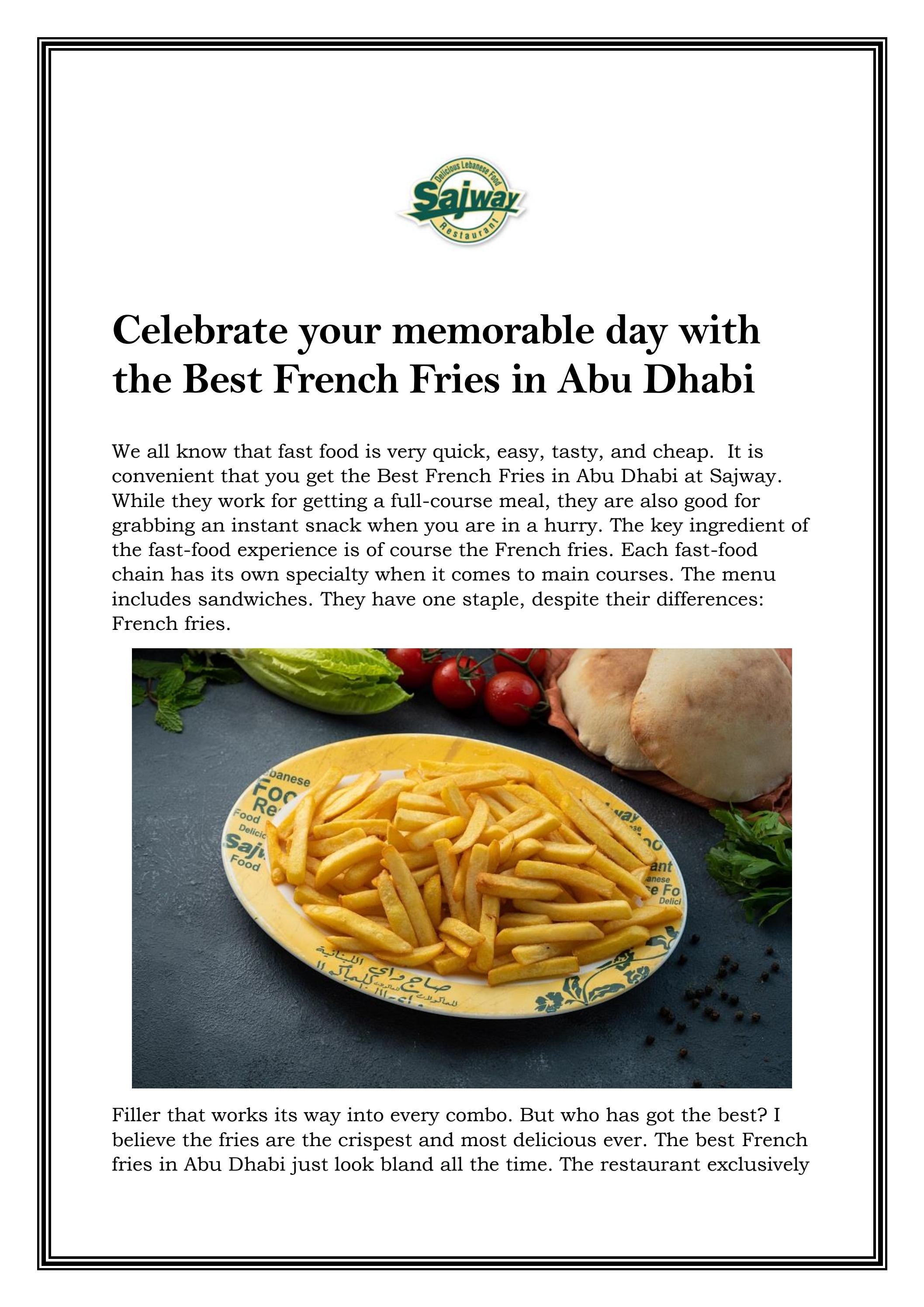 Celebrate your memorable day with the Best French 